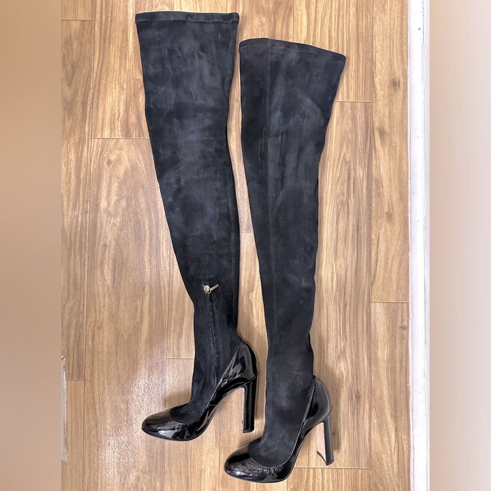 Dolce & Gabbana DOLCE & GABBANA Round Toe Pump Insert Over The Knee Boots Size US 6 / IT 36 - 5 Thumbnail