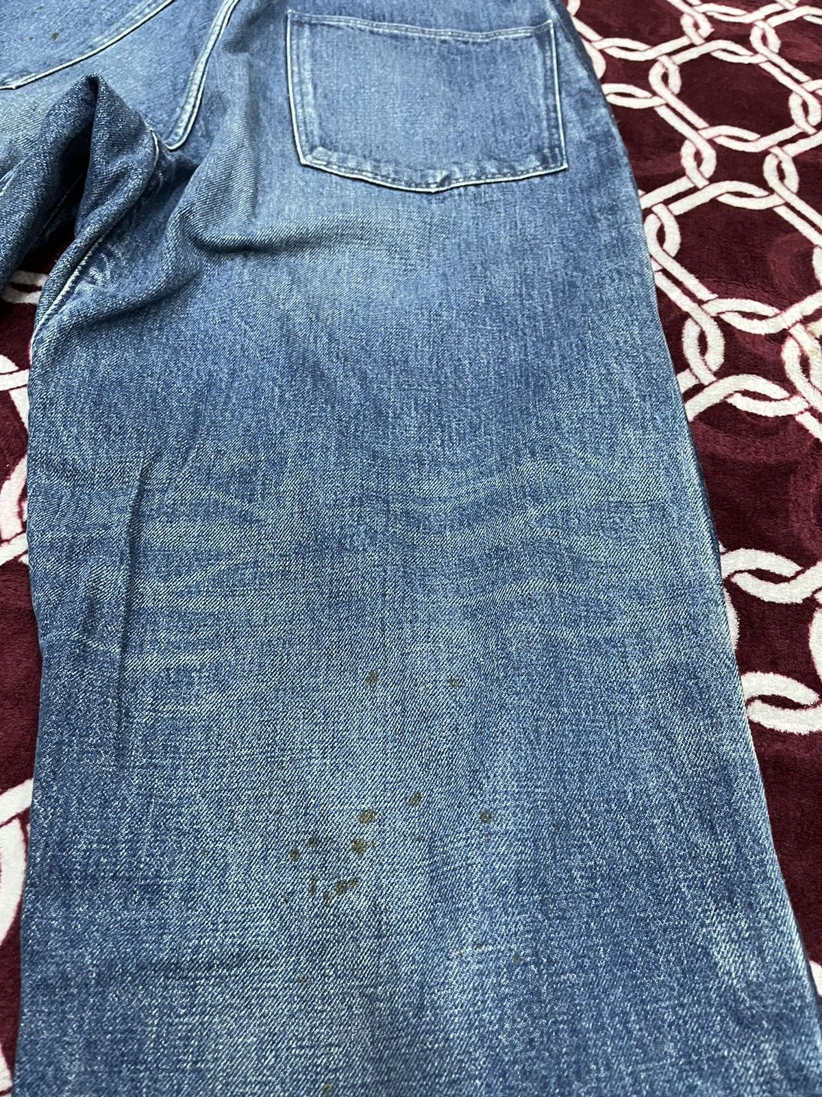 Japanese Brand Bru Na Boinne Redline Selvedge Stain Denim Size US 28 / EU 44 - 13 Thumbnail