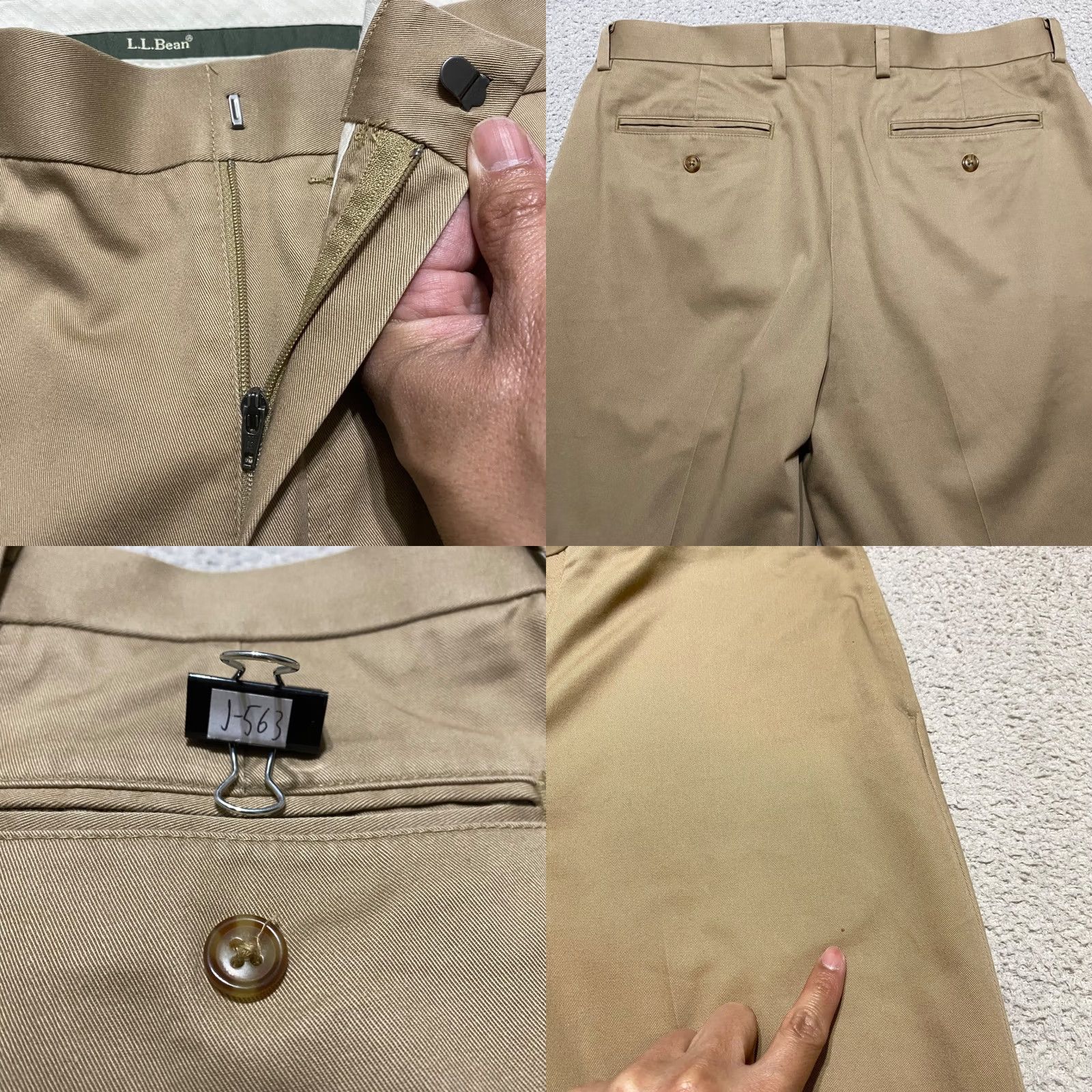 Vintage L.L. Bean Mens Pants Beige Classic Fit Flat Front Mid Rise 34 Inseam Straight 36 Size Regular Pants Mens Beige Size US 36 / EU 52 - 8 Thumbnail