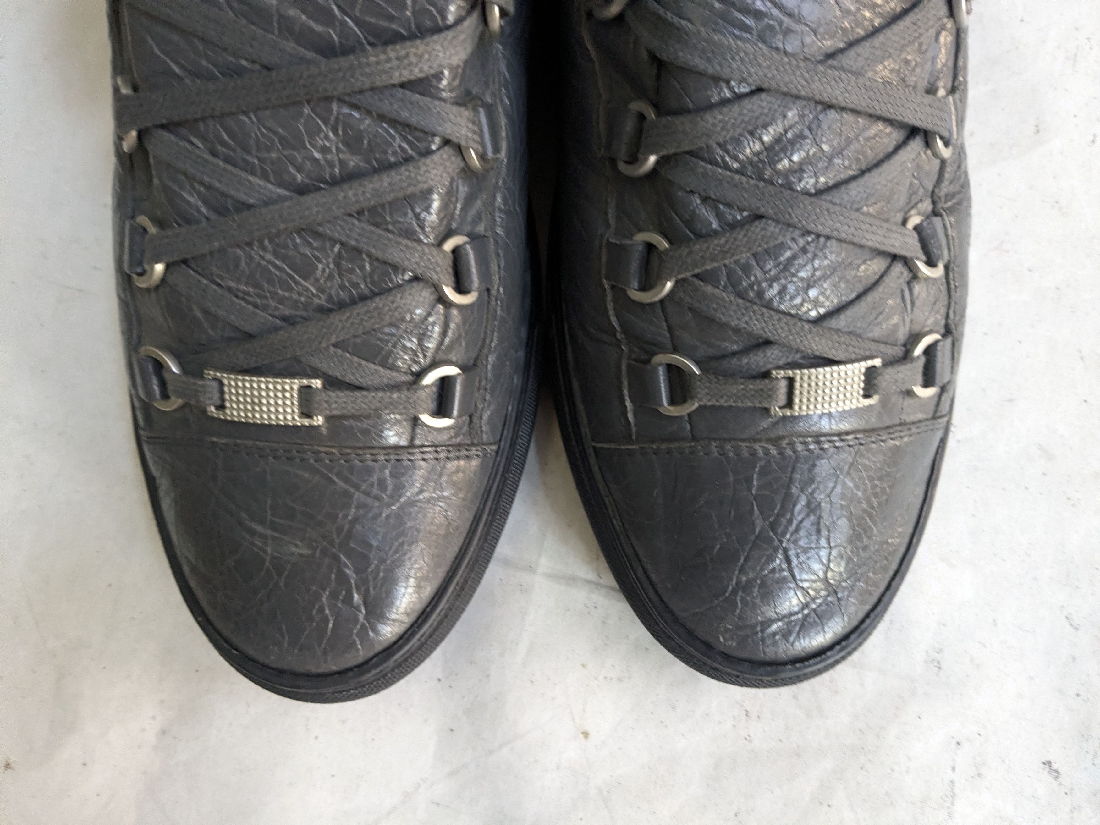 Balenciaga Balenciaga Arena Gray Black 12 High Tops Leather Size US 12 / EU 45 - 5 Thumbnail