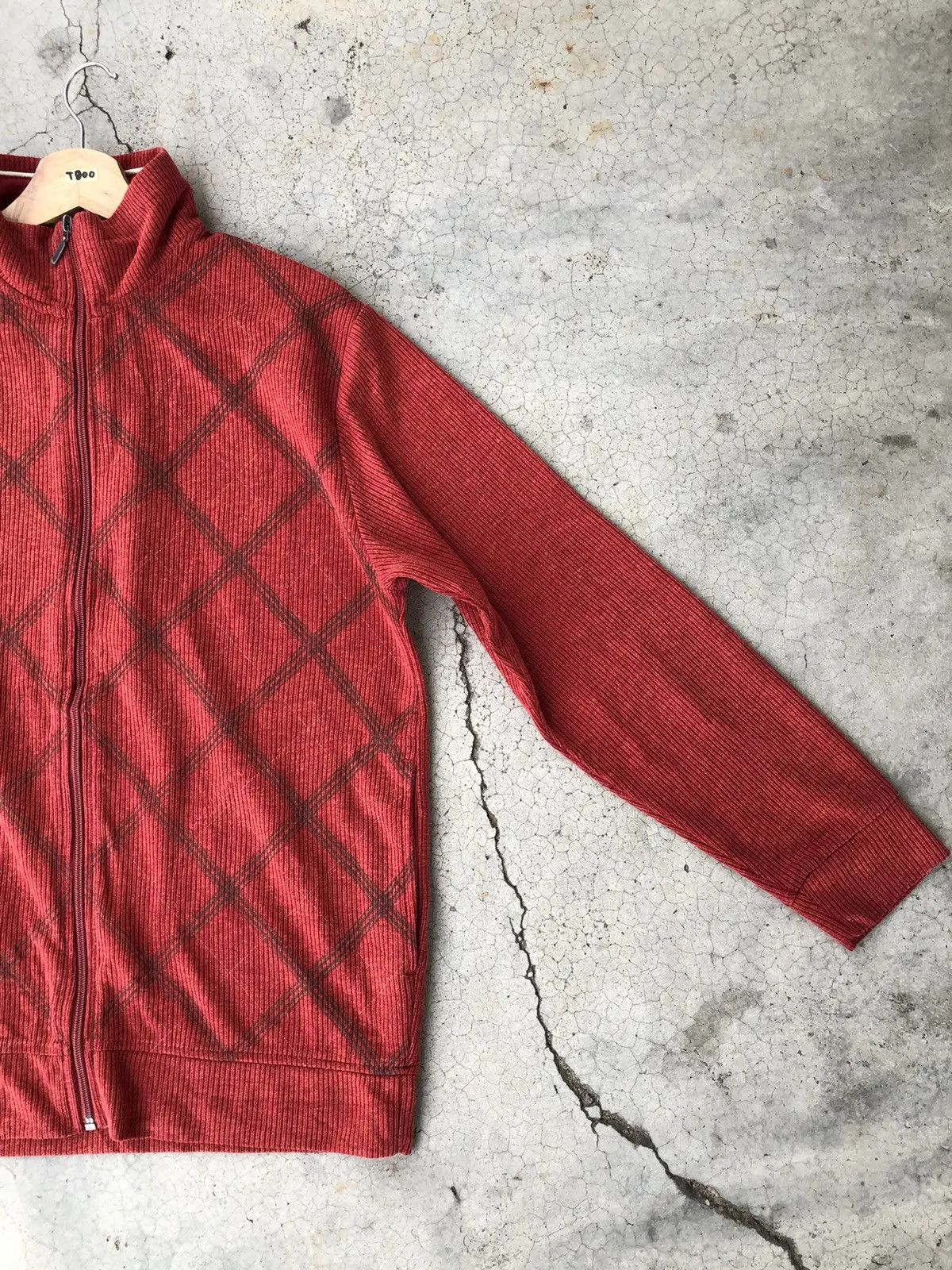 Beauty Beast × Designer × Japanese Brand Cardigan Ziper Sweater Jacket Checked Design Size US L / EU 52-54 / 3 - 5 Thumbnail