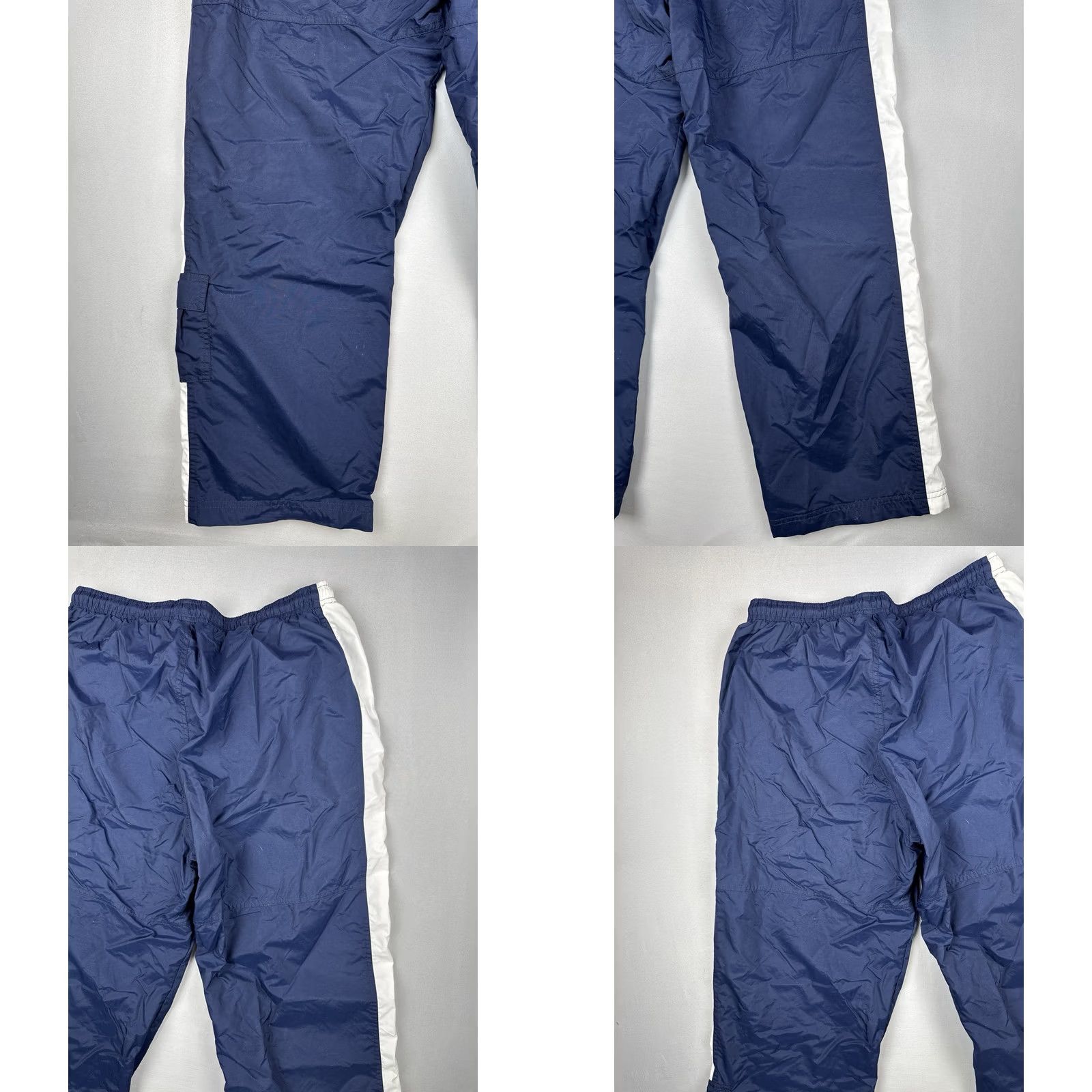 Nike VINTAGE Nike Nylon Track Pants Cargo Windbreaker Pants Mens L Blue Y2K 90s Size US 33 - 8 Thumbnail