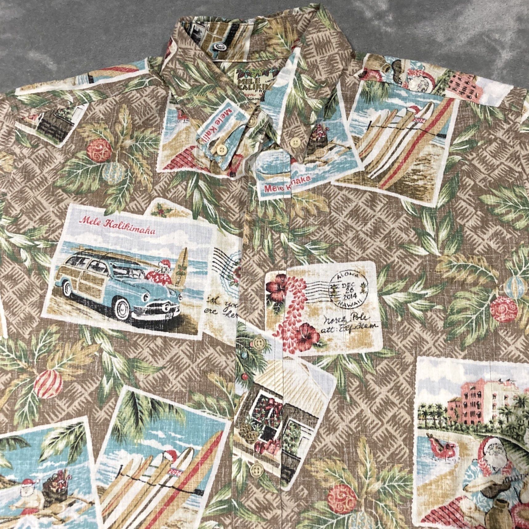 Reyn Spooner Reyn Spooner Mele Kalikimaka Limited Issue Christmas Button-Up Shirt Mens Med Multicolor Short Sleeve Shirt Size US M / EU 48-50 / 2 - 2 Thumbnail