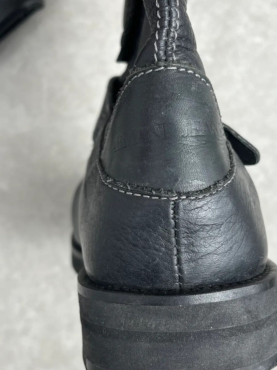 Emporio Armani AW2003 Emporio Armani Black Leather Biker Ankle Boots Size US 9 / EU 42 - 8 Thumbnail