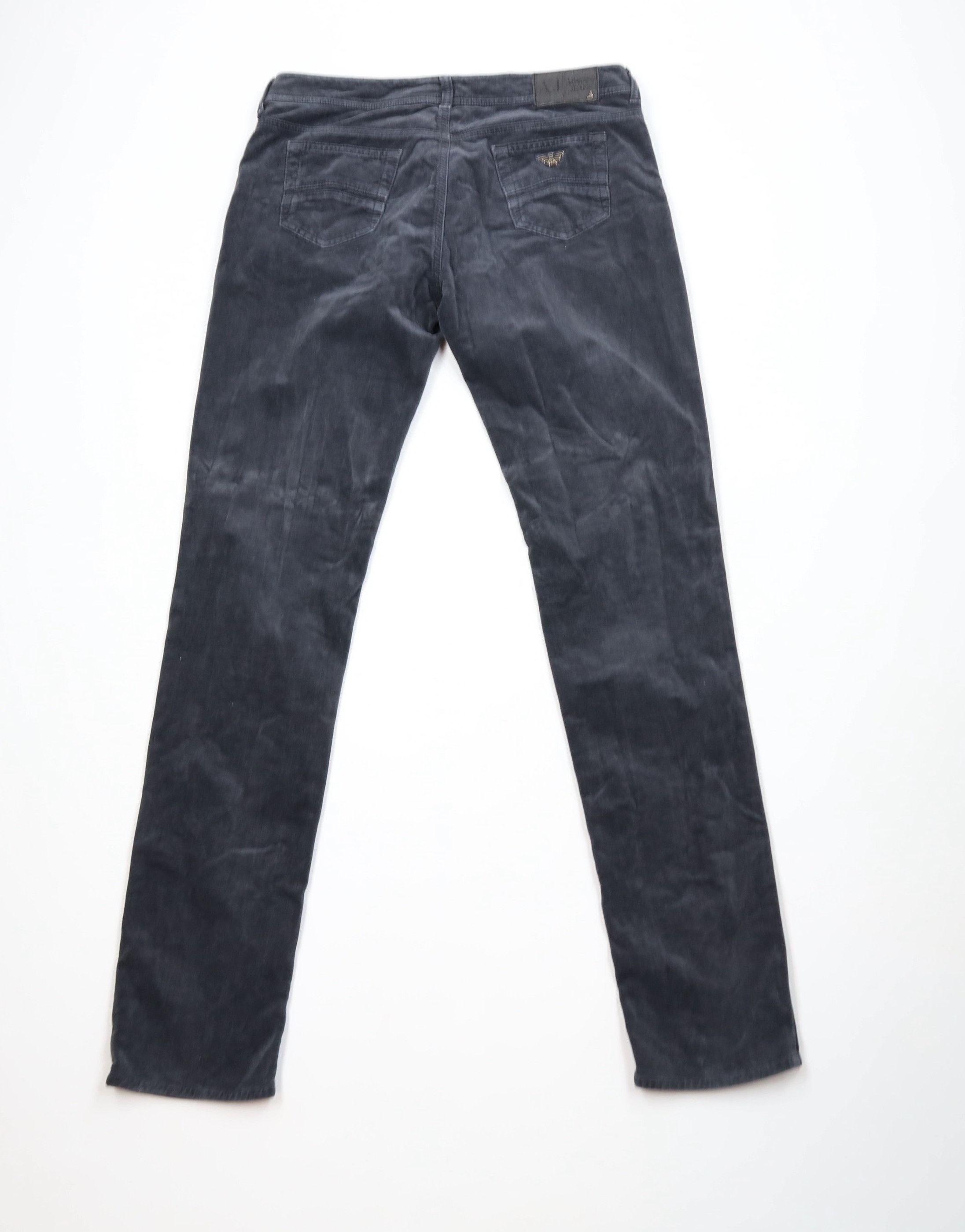 Armani Armani Jeans J35 Skinny Leg Velour Jeans Pants Steel Blue Size 32" / US 10 / IT 46 - 11 Thumbnail
