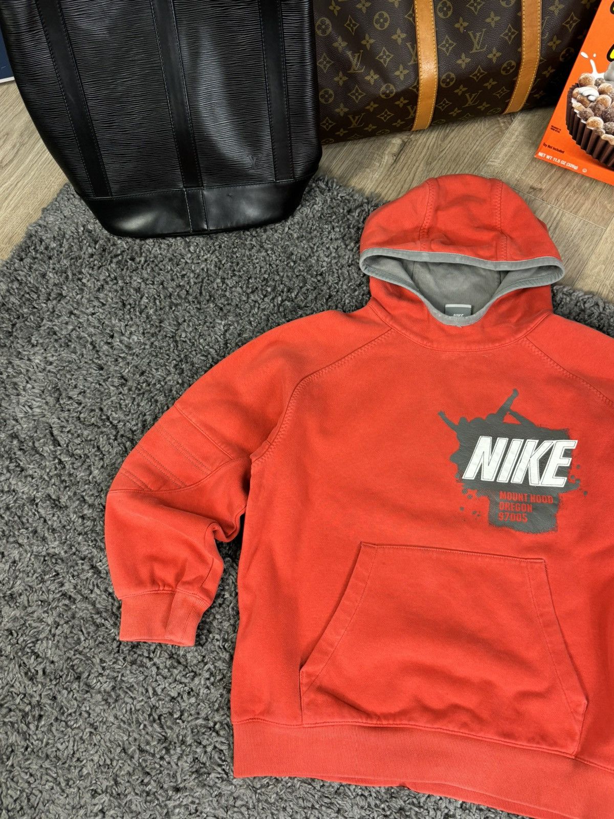 Nike × Vintage Hoodie Nike Vintage Big Central Logo Streetwear Gorpcore Size US S / EU 44-46 / 1 - 2 Thumbnail