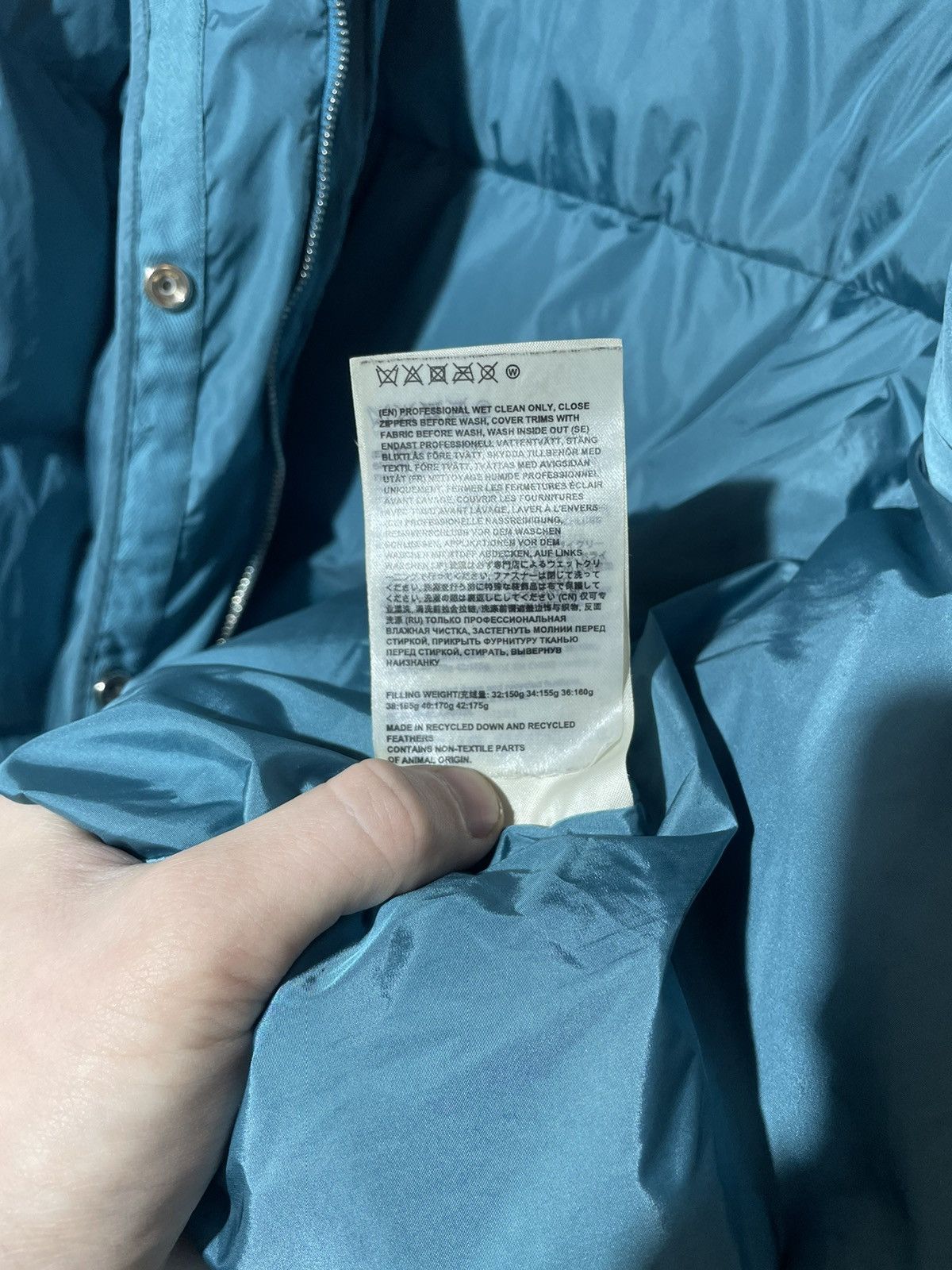 Acne Studios Acne Studios Oliviera Tech Nylon Down Coat In Blue Size S / US 4 / IT 40 - 18 Thumbnail