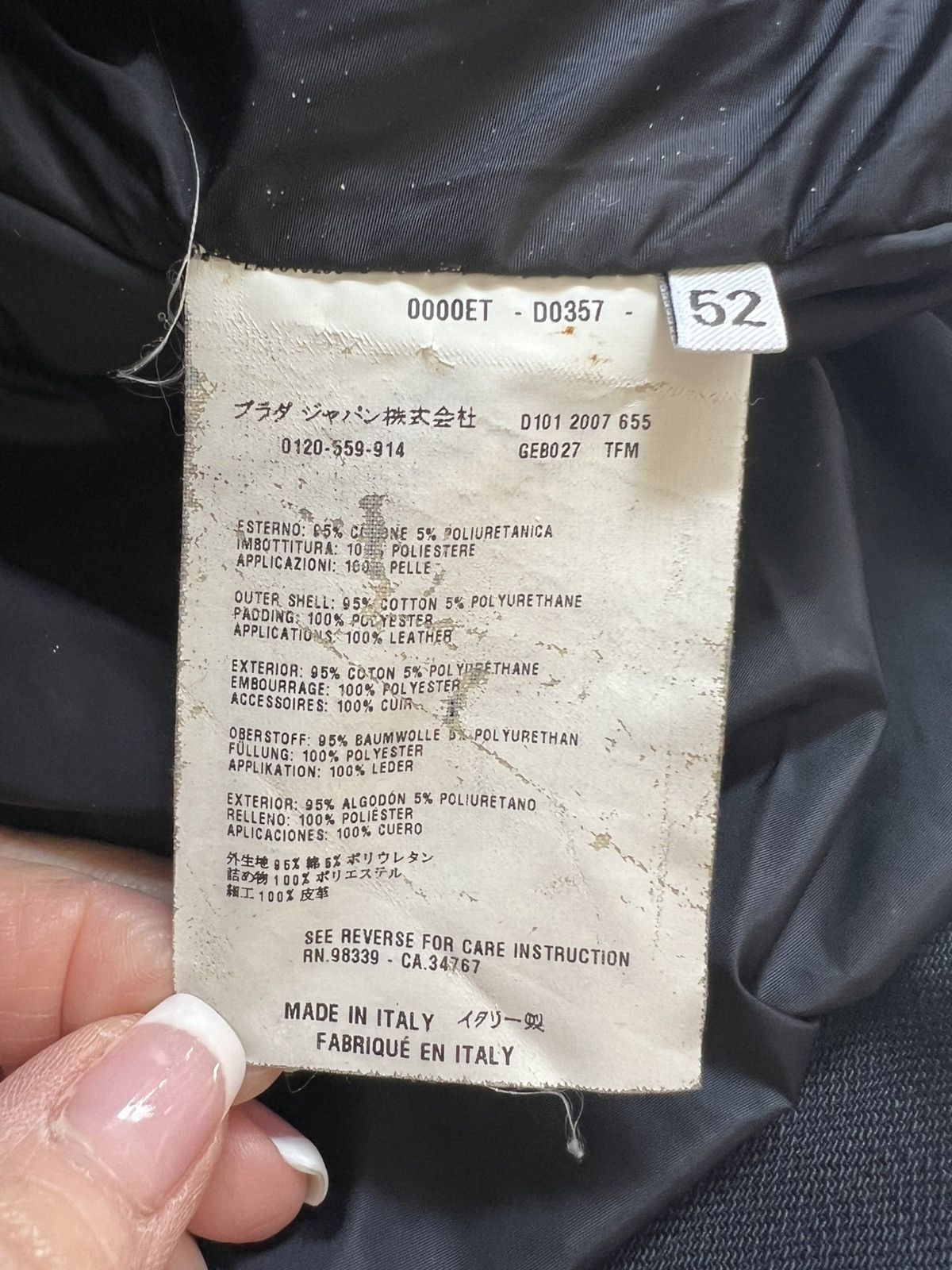 Prada Prada milano cotton Jacket Dark Navy Size 52/M Made in Italy Size US M / EU 48-50 / 2 - 10 Thumbnail