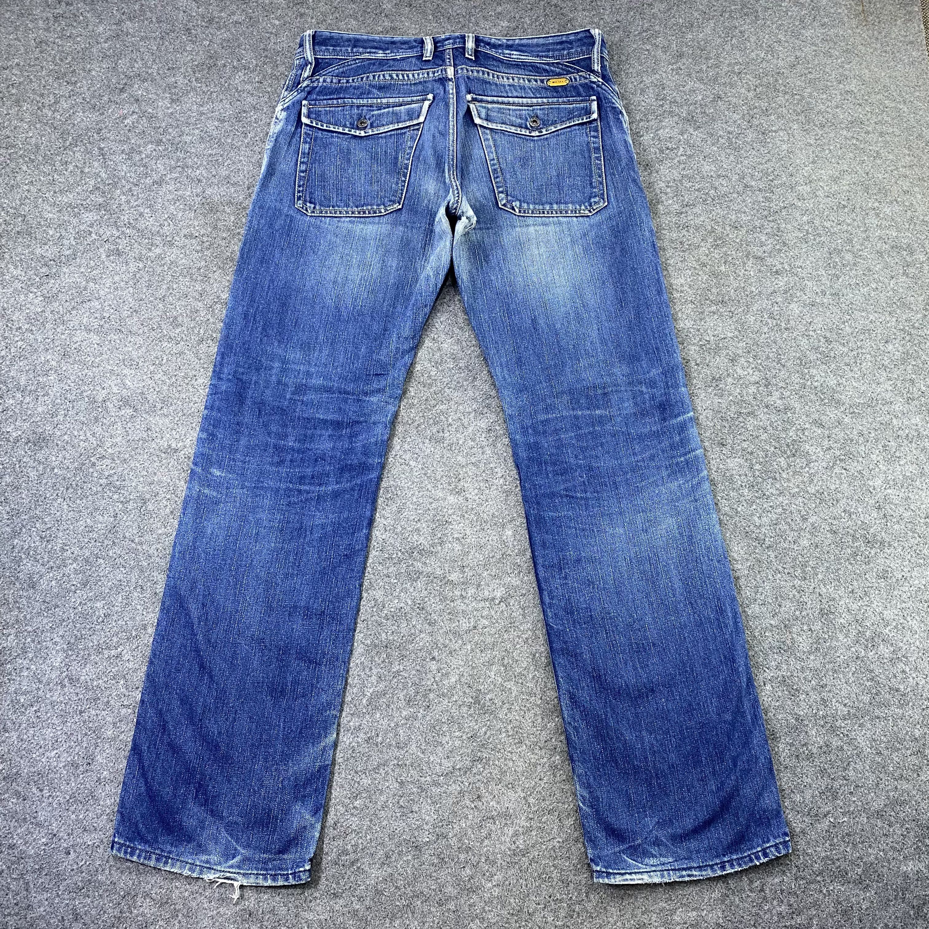 Diesel Diesel Distressed Blue Wash Jeans-J1168 Size US 33 - 4 Thumbnail