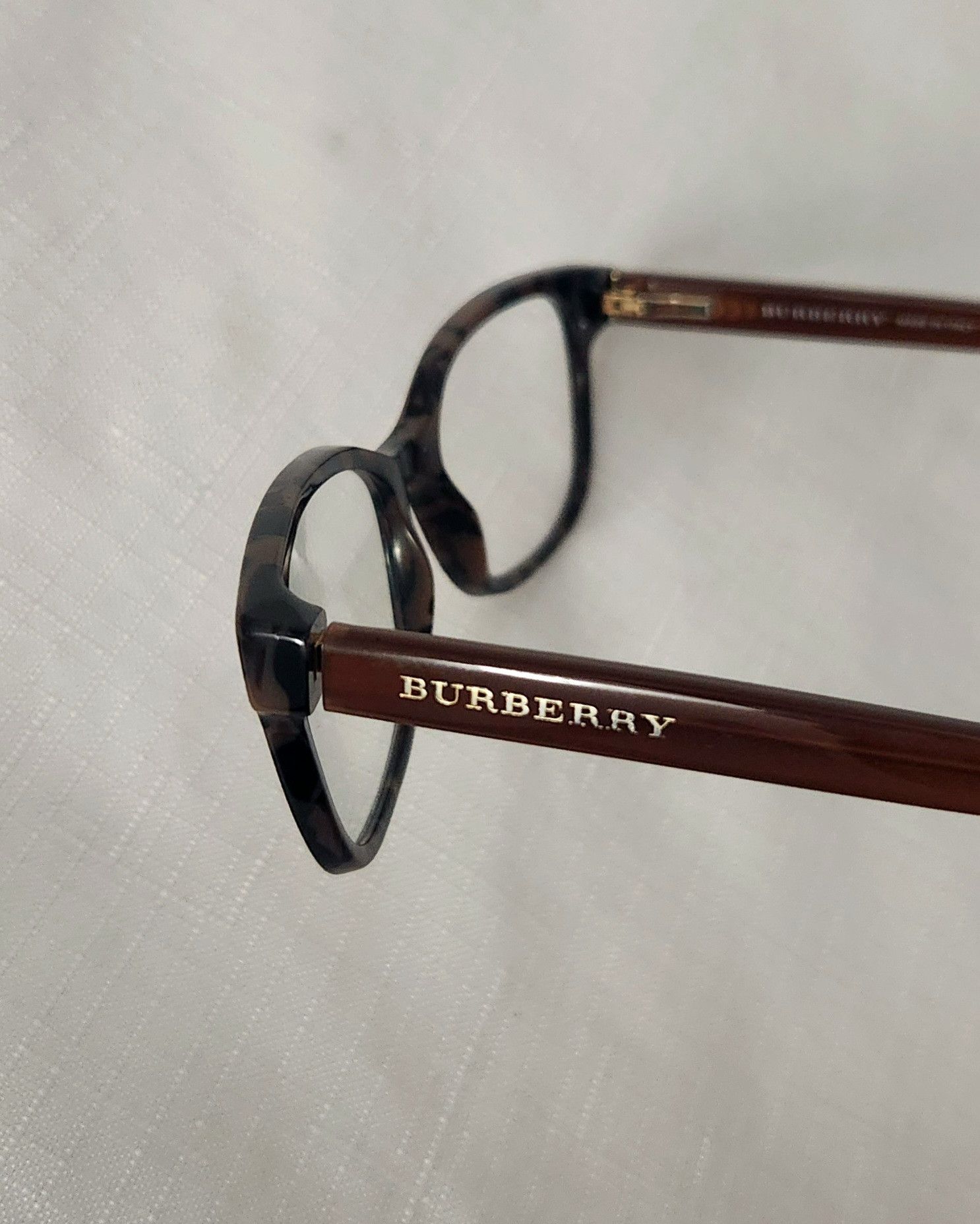 Burberry × Designer Burberry B2201 Italy Made 3648 Eyeglasses 52-17 140 Brown Size ONE SIZE - 8 Thumbnail