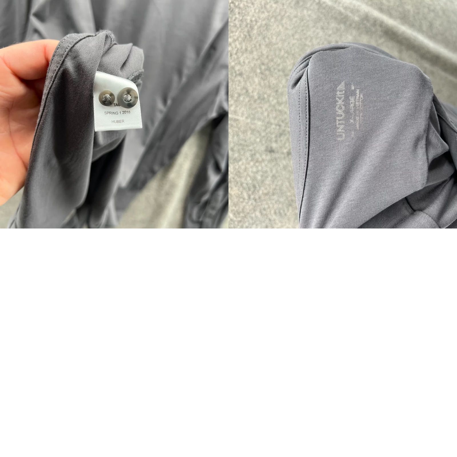 UNTUCKit UNTUCKit Shirt Men XL Adult Grey Button-Down Wrinkle Resistant Collared Long Sleeve Business Casual Formal Workwear Size US XL / EU 56 / 4 - 9 Thumbnail