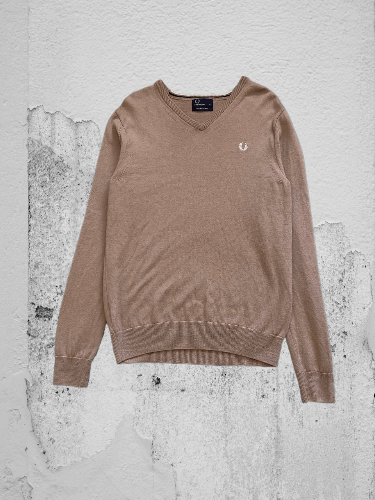 Fred Perry Fred Perry Classic V-Neck Jumper Logo Sweatshirt Size US M / EU 48-50 / 2 - 1 Thumbnail