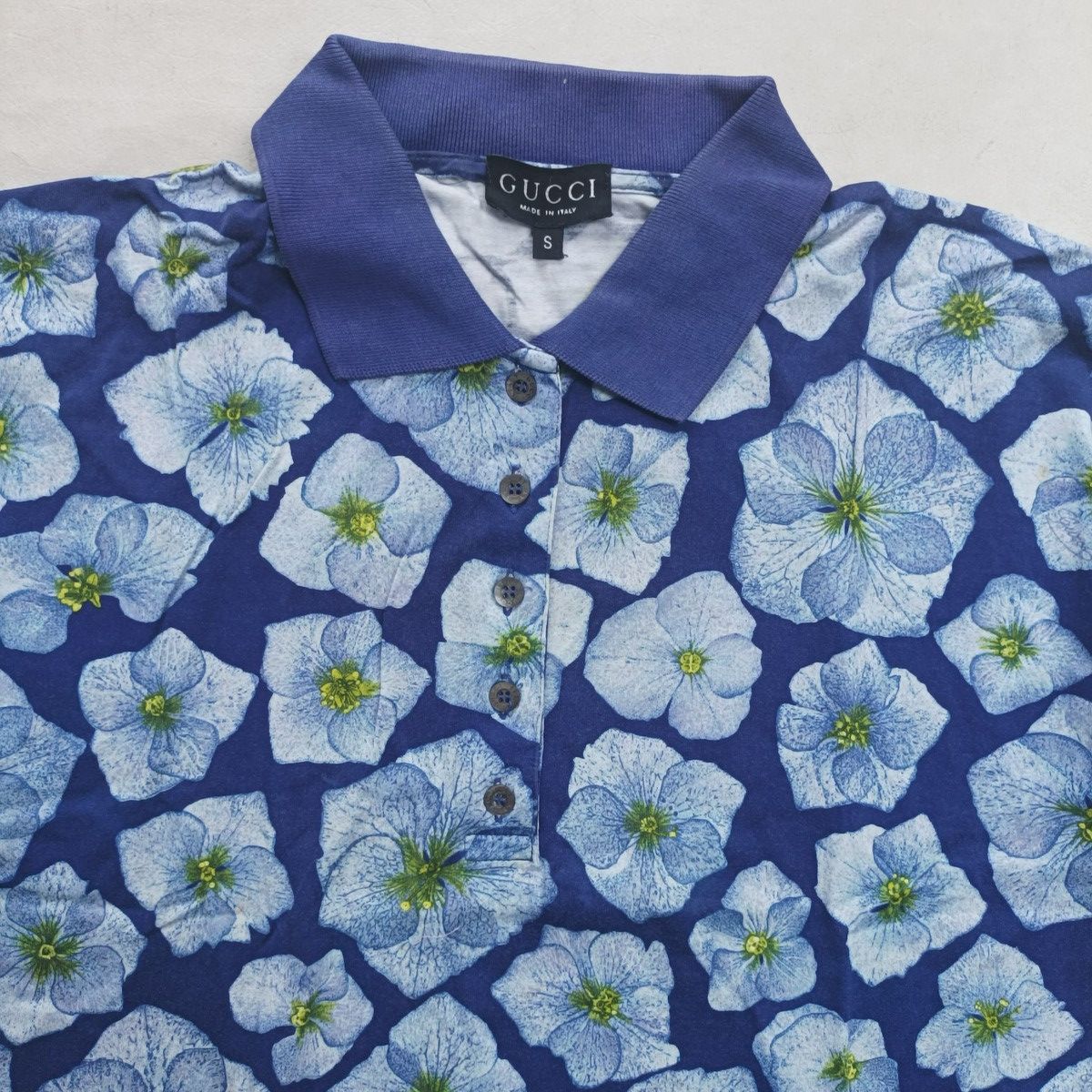 Gucci 90s gucci floral cotton polo shirt Size US S / EU 44-46 / 1 - 3 Thumbnail