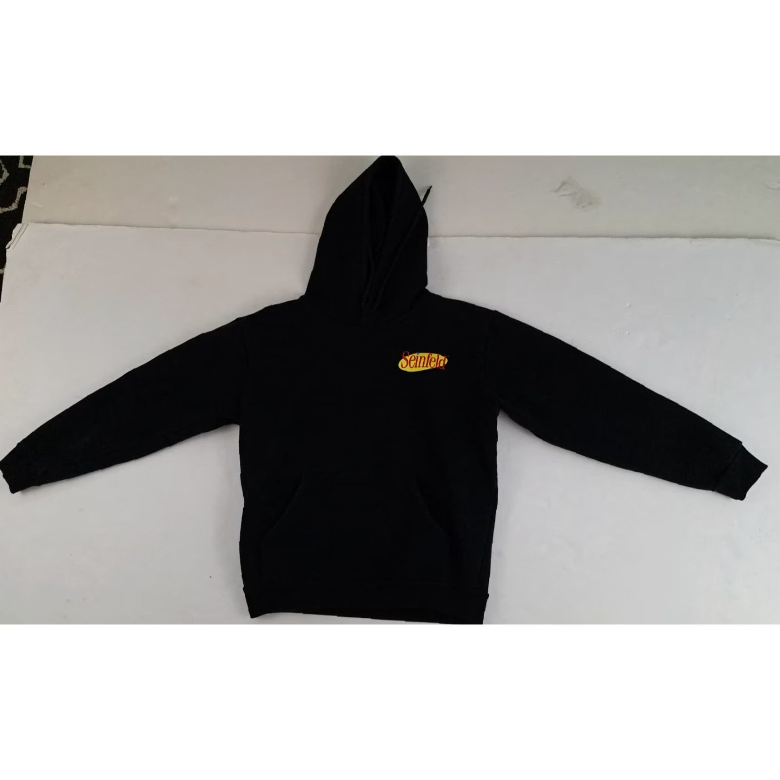 Vintage VINTAGE Seinfeld Hoodie Newman Character Medium Unisex Adults Black Pullover M Size Seinfeld Brand Mens Womens Size US M / EU 48-50 / 2 - 4 Thumbnail