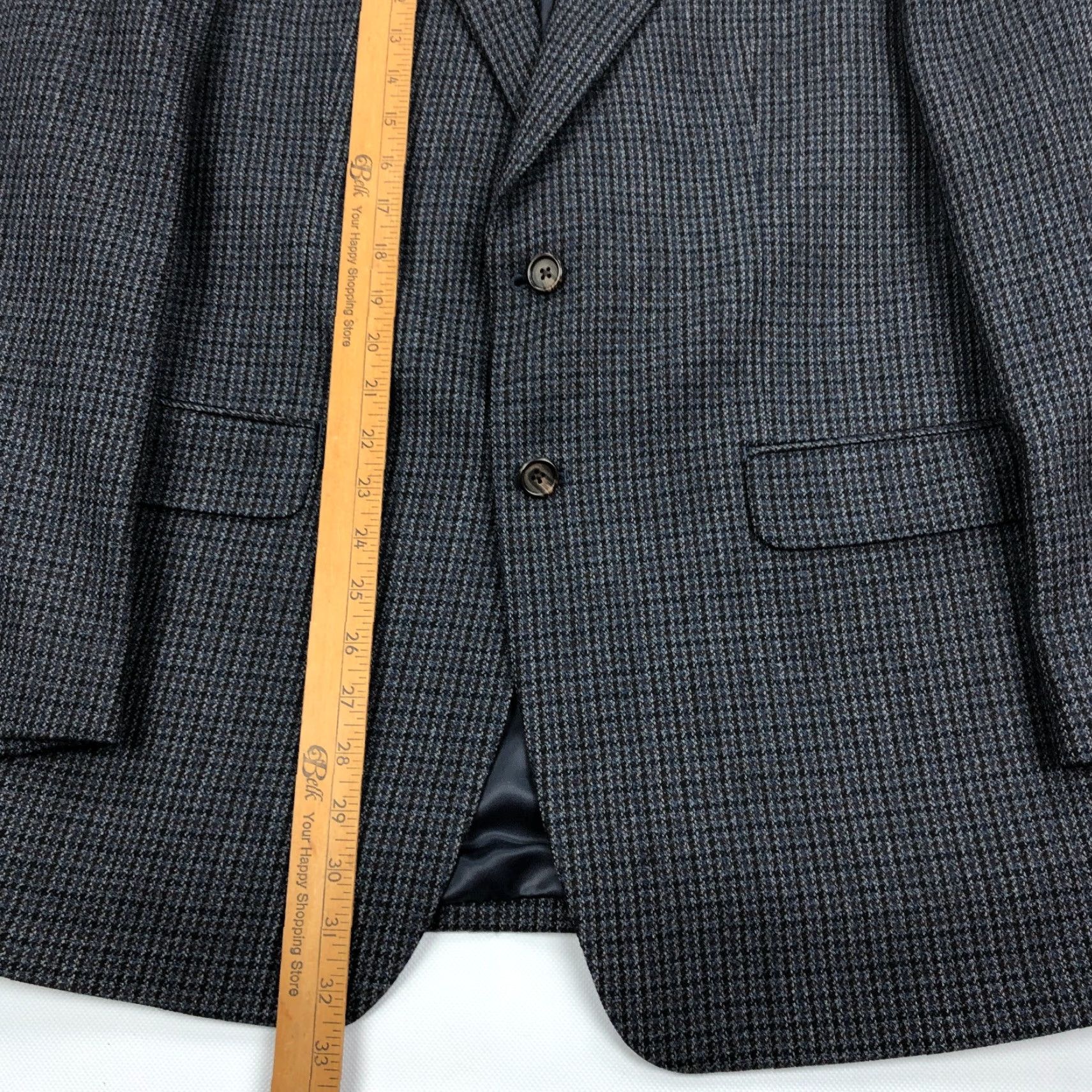 Ralph Lauren Ralph Lauren Blazer Wool Houndstooth 42R Men Blue Notch Lapel 2-Button Single-Breasted Sport Coat Jacket Size 42R - 4 Thumbnail