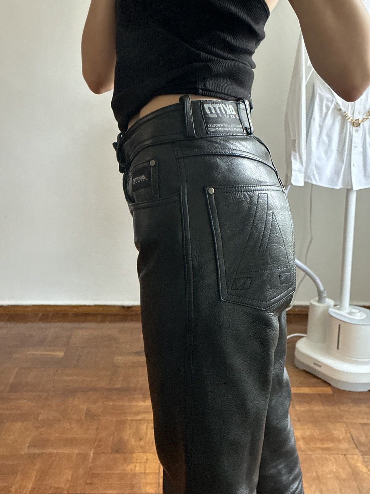 Vintage Real leather pants Akito sizeS 28 Size 28" / US 6 / IT 42 - 10 Thumbnail
