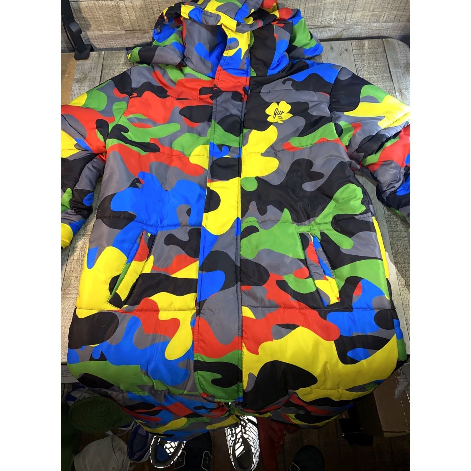 AMO FILTHY WEALTH CLOTHING CAMO JACKET Oversized Trench Coat Men S Multicolor Camouflage Extended Size S Size US S / EU 44-46 / 1 - 2 Thumbnail