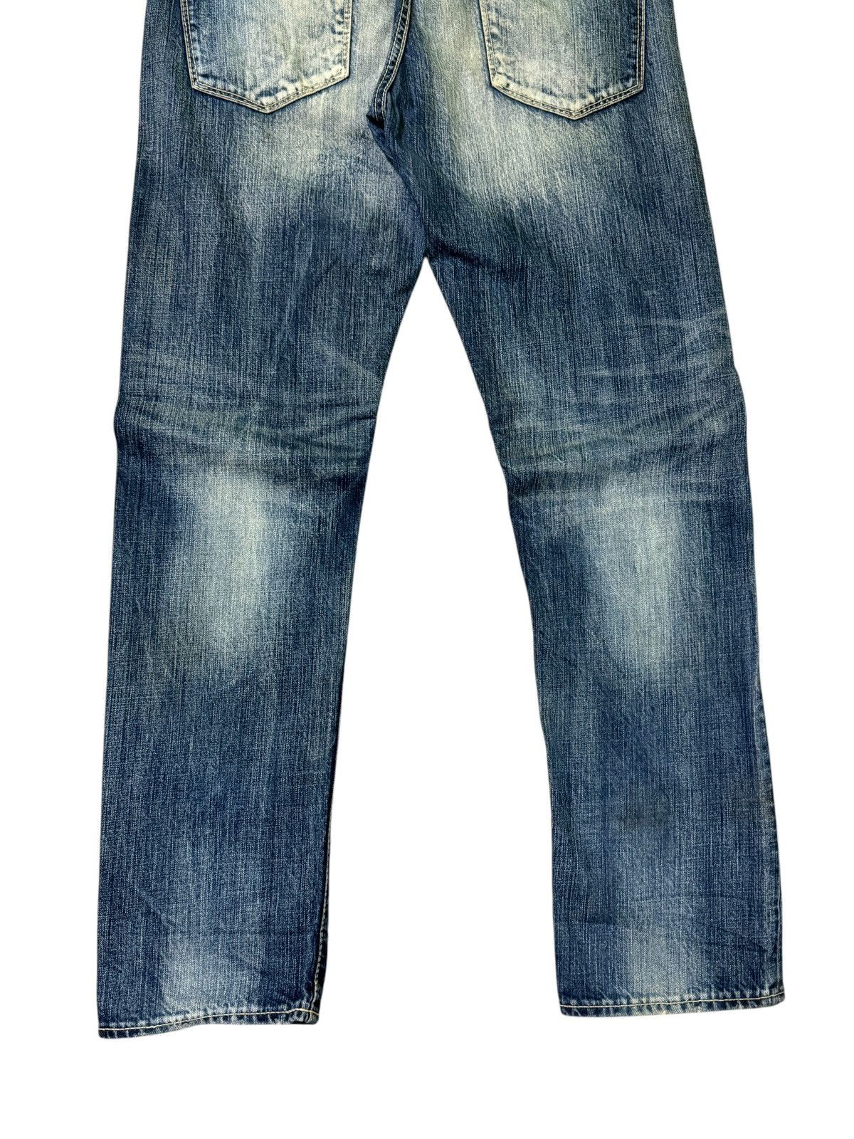Hysteric Glamour Japanese Co & Lu Embroidered Acid Wash Poem Denim Jeans Size US 32 / EU 48 - 12 Thumbnail