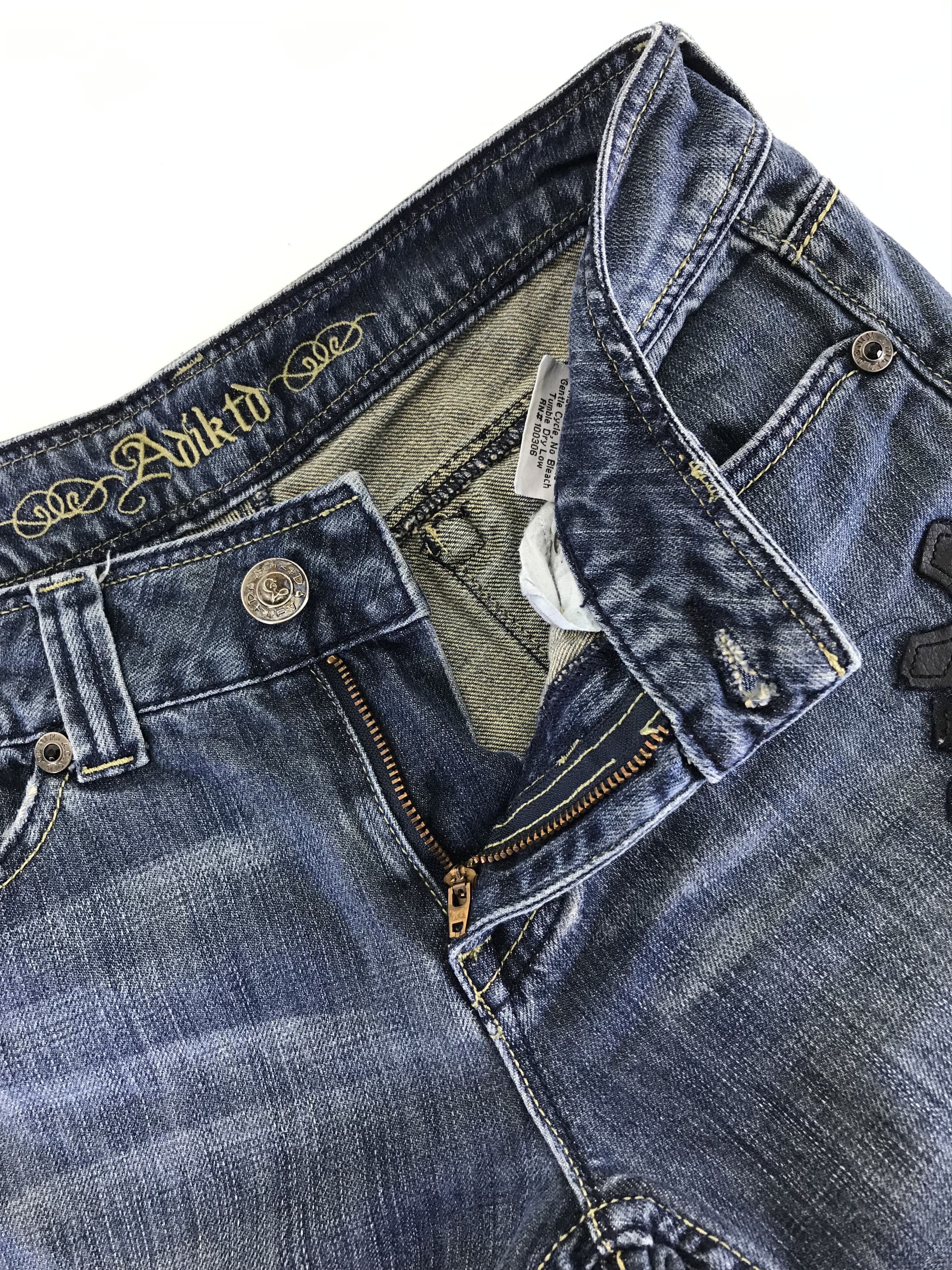 Japanese Brand Vintage Black Cross Flare Jeans Inspired Chrome Hearts Denim Size US 28 / EU 44 - 11 Thumbnail