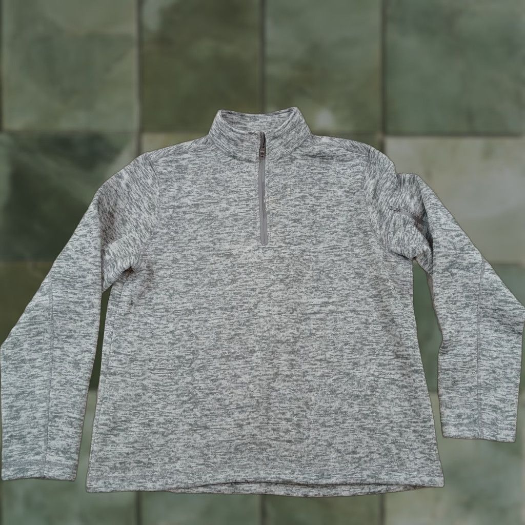 Lands' End Lands End Mens Fleece Extra Large XL Gray 1/4 Zip Pullover Size US L / EU 52-54 / 3 - 1 Thumbnail
