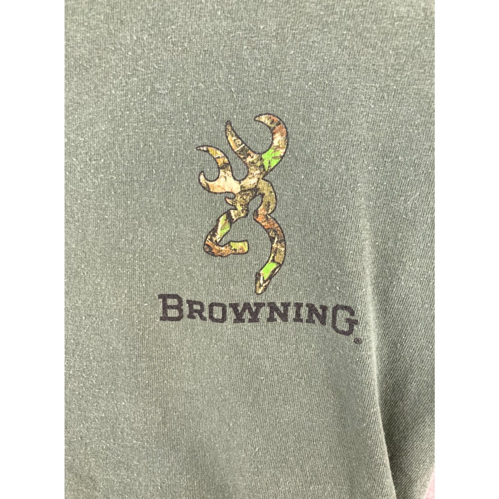Vintage Browning Men's T-Shirt Small Green Camouflage Logo Short Sleeve Crew Neck Size US S / EU 44-46 / 1 - 4 Thumbnail