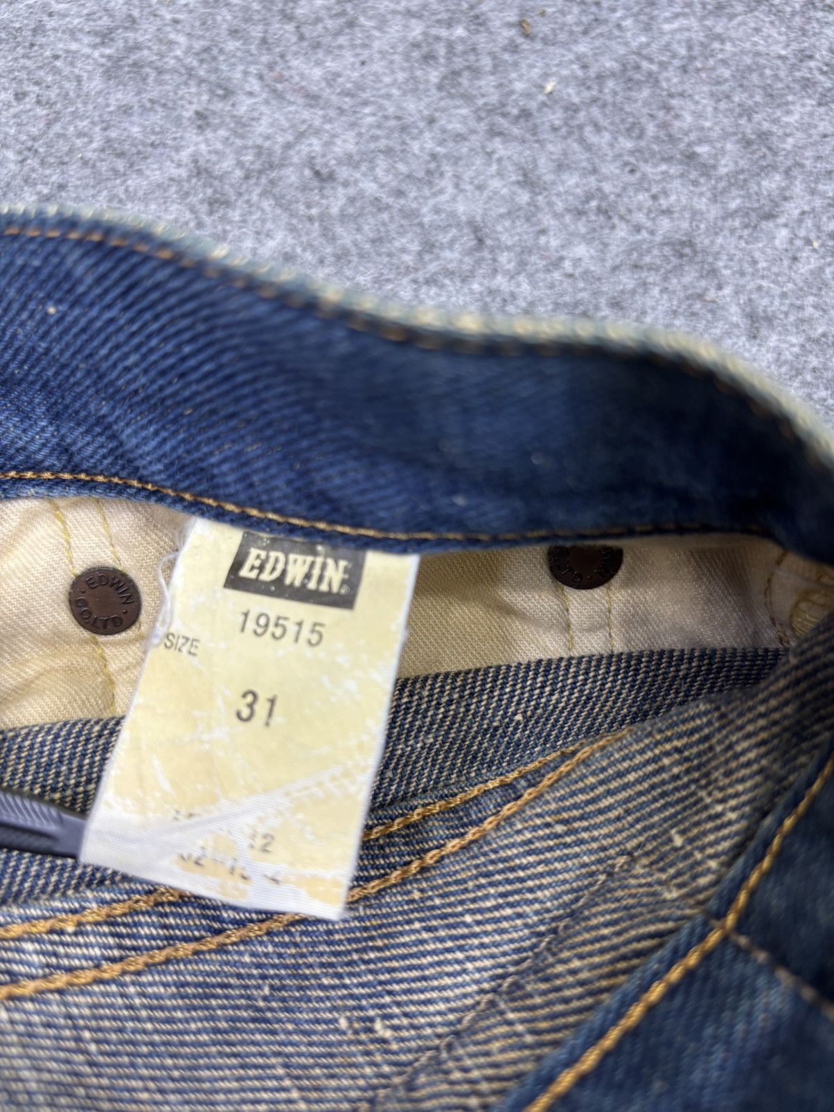 Edwin Vintage Wide Edwin 505 Green Selvedge Denim F800 Size US 31 - 14 Thumbnail