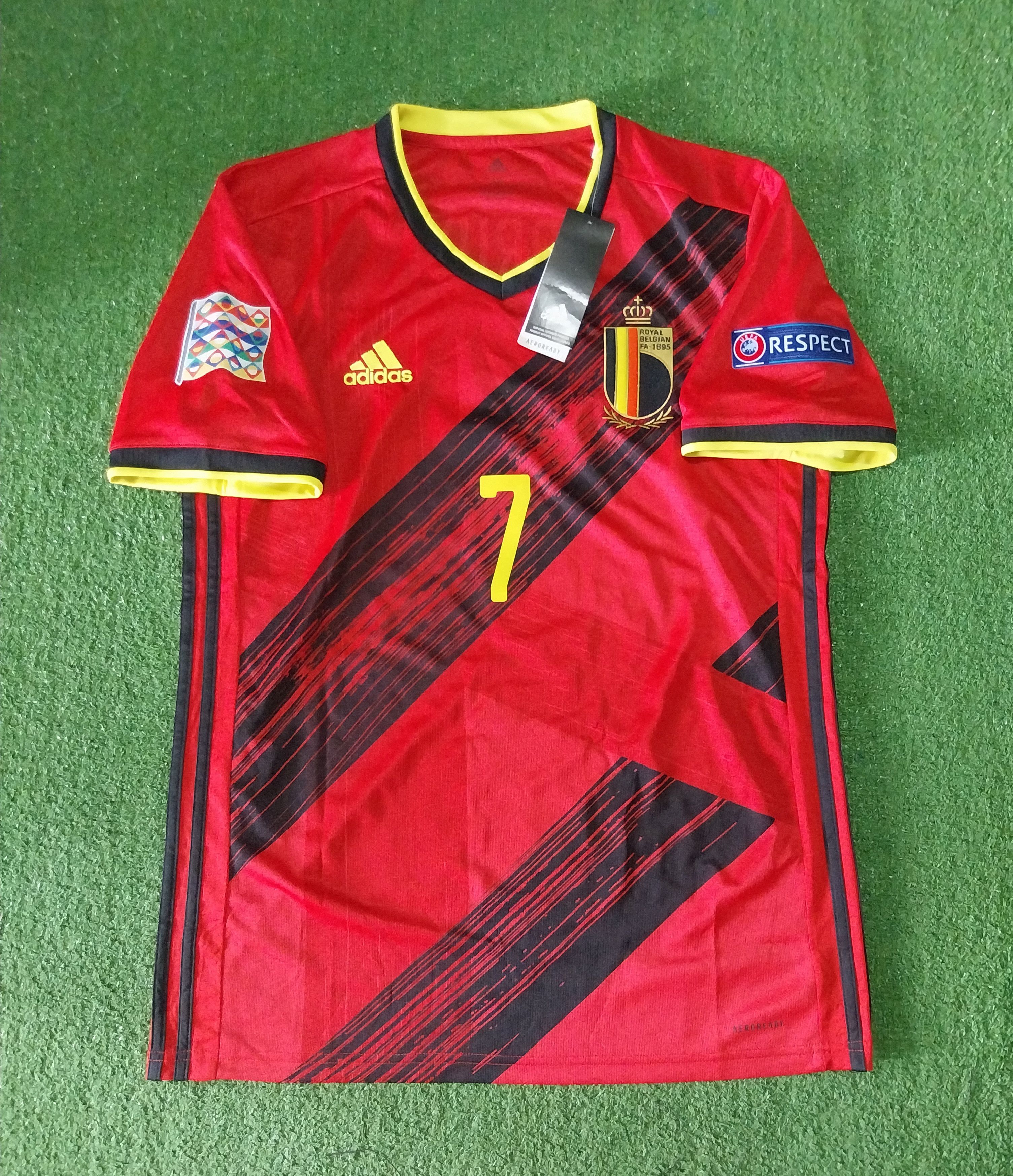 image of Adidas x Soccer Jersey Belgium Home 2020/2021 Kevin De Bruyne Jersey Football in Red (Size Medium)