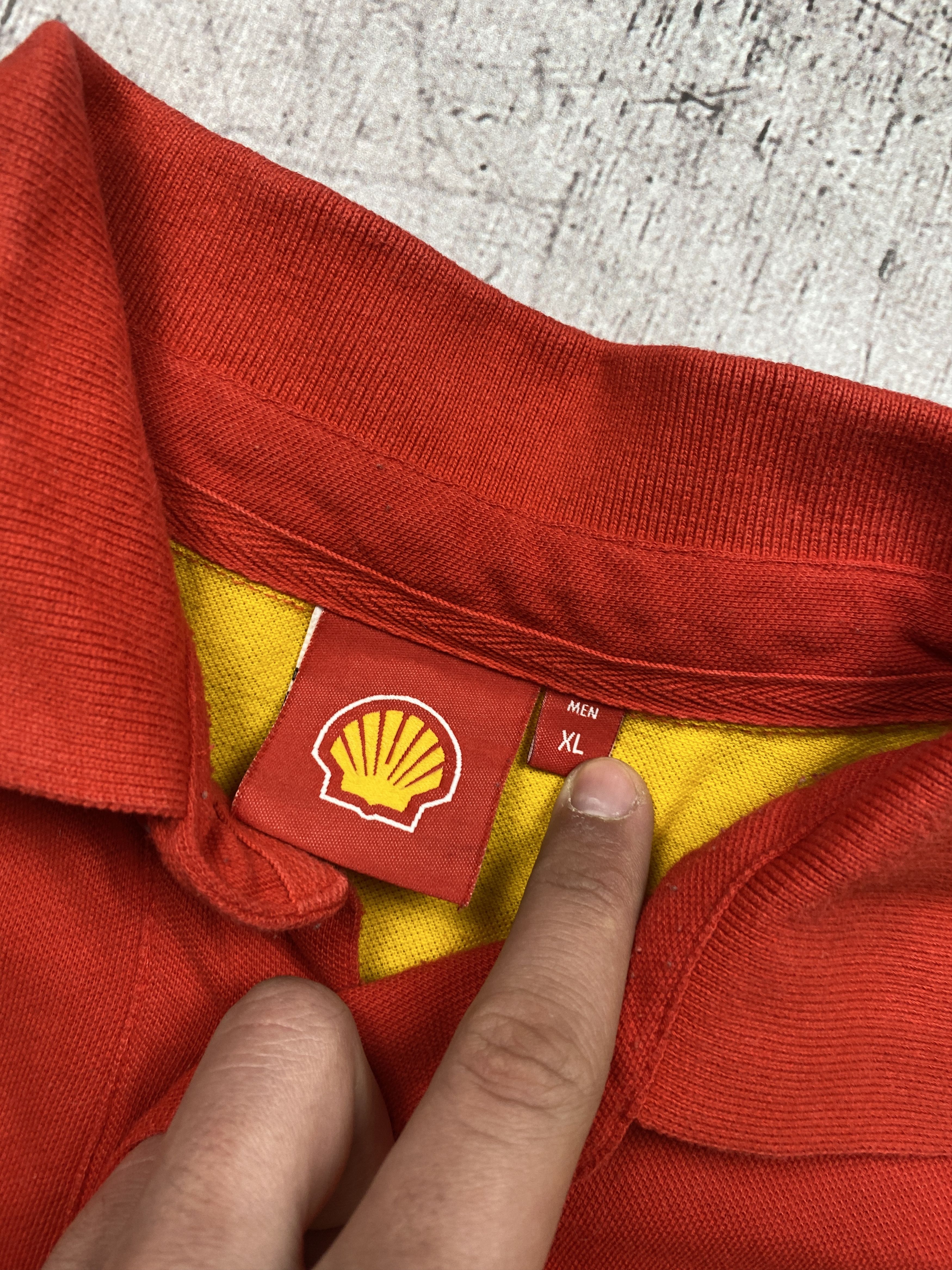 Ferrari × Vintage Shell Ferrari Team Vintage Mens Polo Shirt Size US XL / EU 56 / 4 - 5 Thumbnail