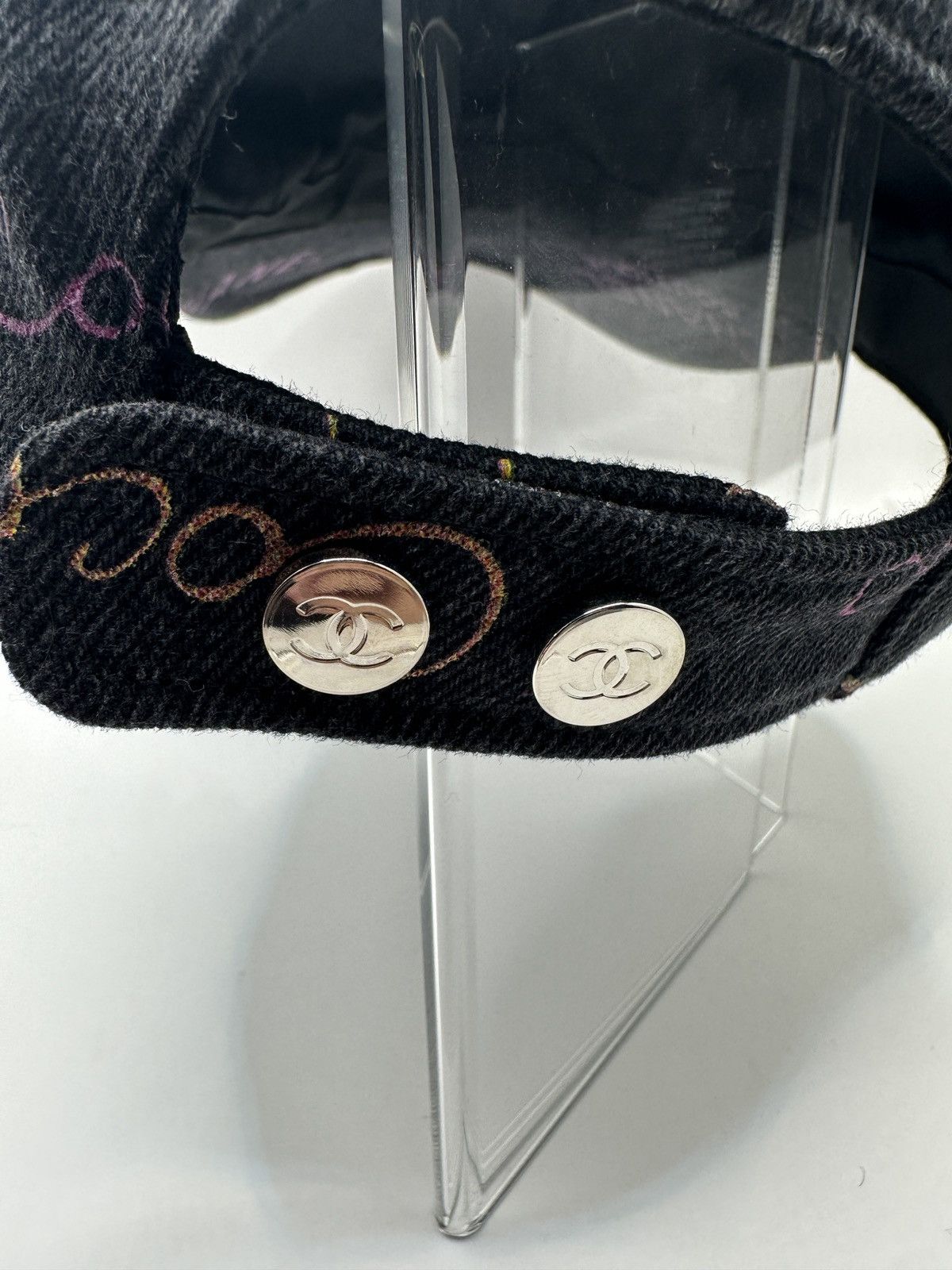 Chanel Chanel Hat Black Denim Size ONE SIZE - 4 Thumbnail