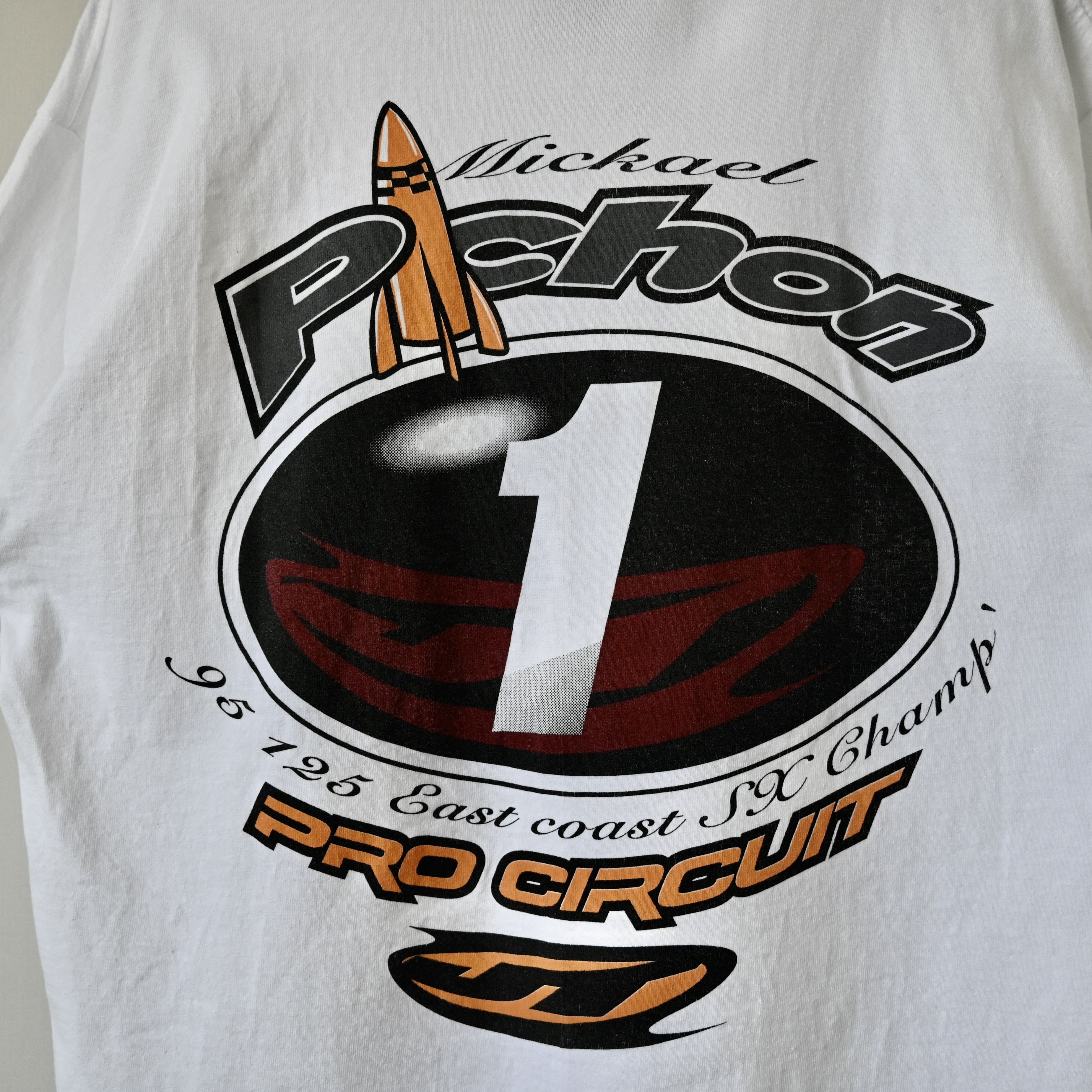 Other Vintage 1995 Michael PICHON East Coast champ racing t-shirt Size US L / EU 52-54 / 3 - 6 Thumbnail