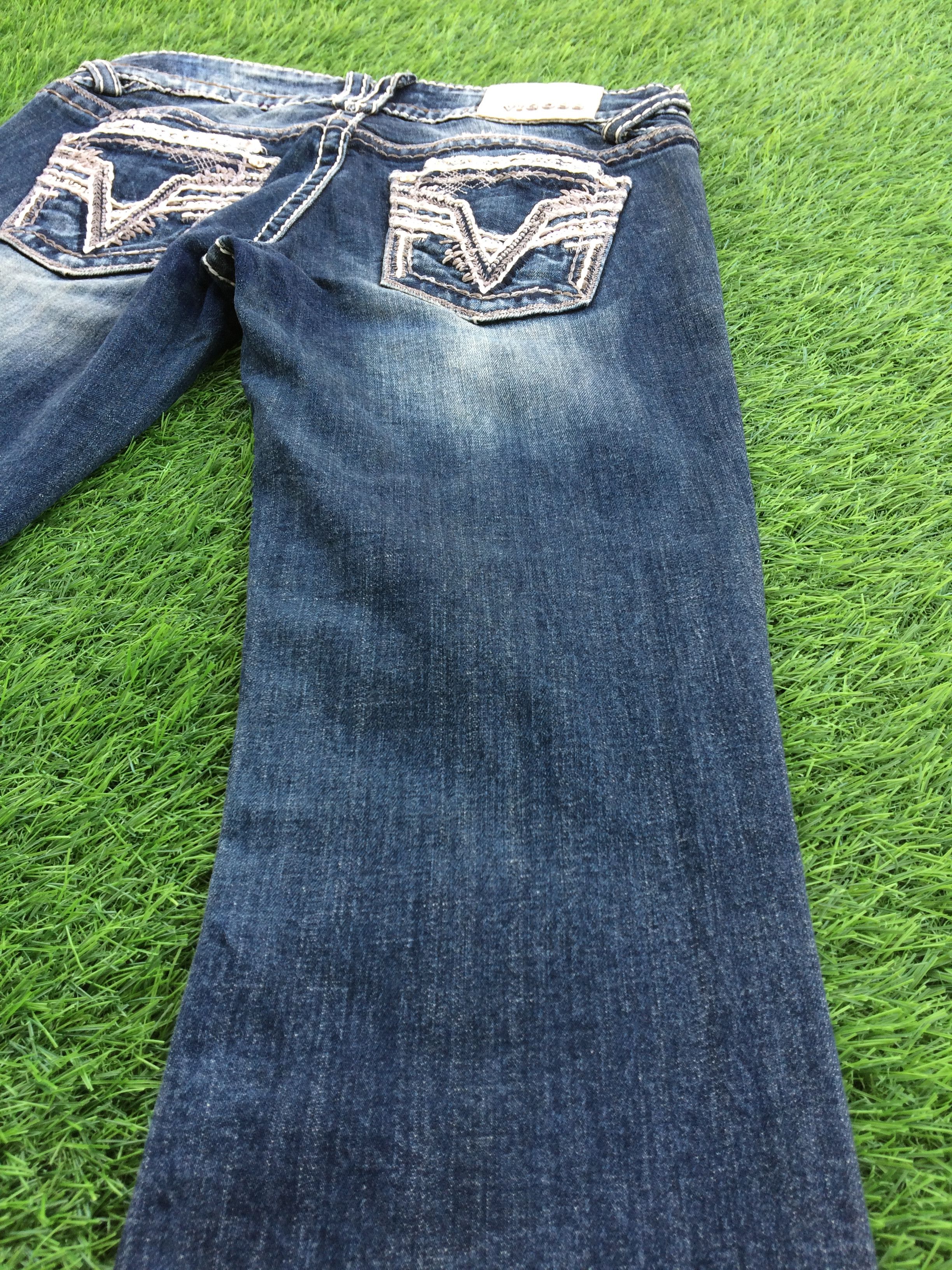 Japanese Brand Low Waist Flared Denim Pants #D-838 Size 28" / US 6 / IT 42 - 6 Thumbnail