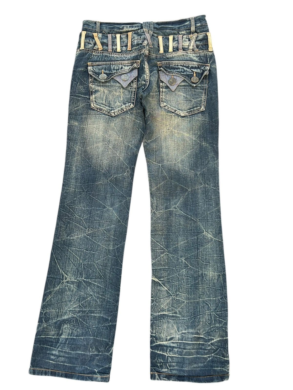 Japanese Brand × Kapital × Vintage Double Waist Skull Japanese Punk Style Denim Jeans Size US 33 - 10 Thumbnail