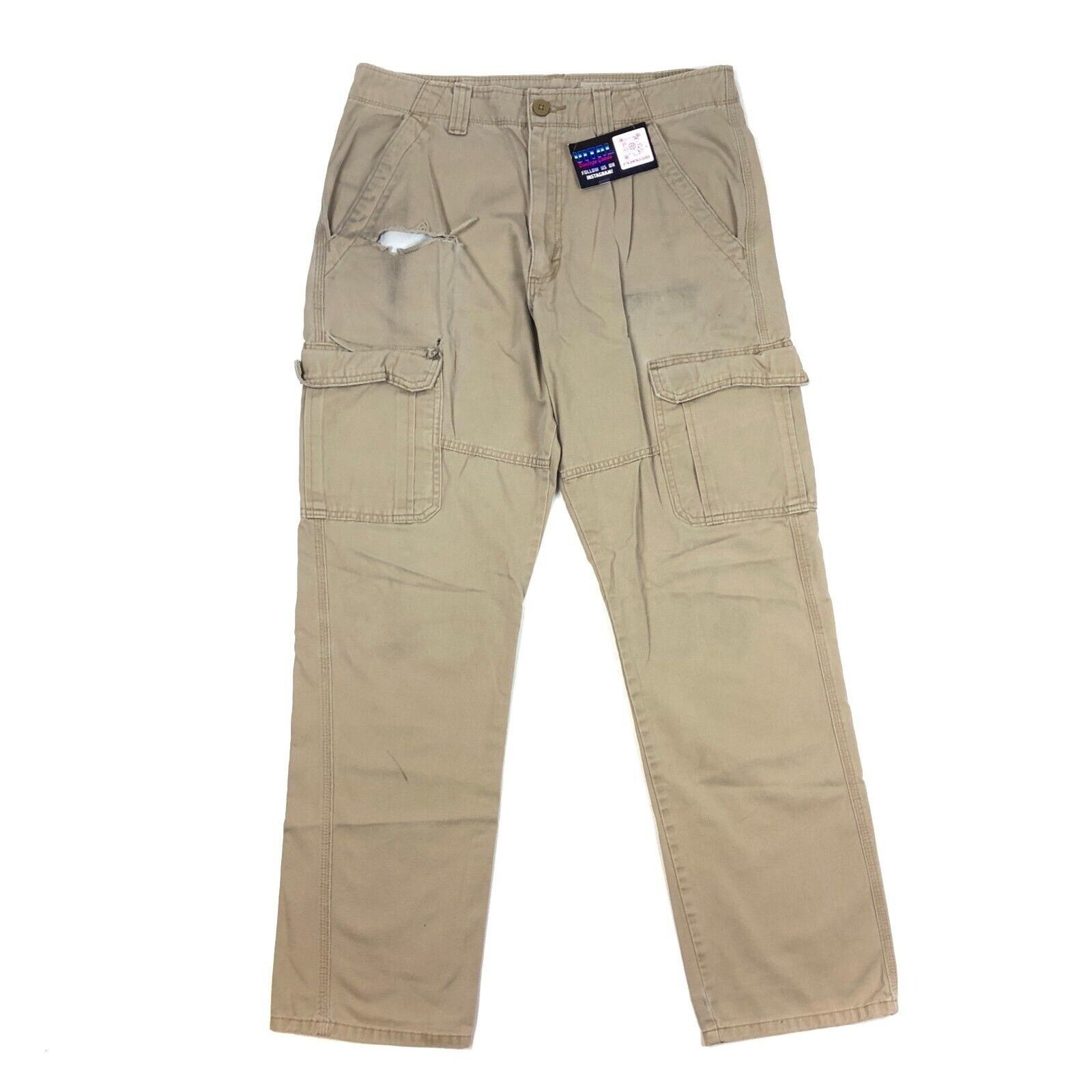 Wrangler Wrangler Relaxed Fit Tan Brown Cargo Pants size 32x34 B2 Size US 32 / EU 48 - 1 Thumbnail