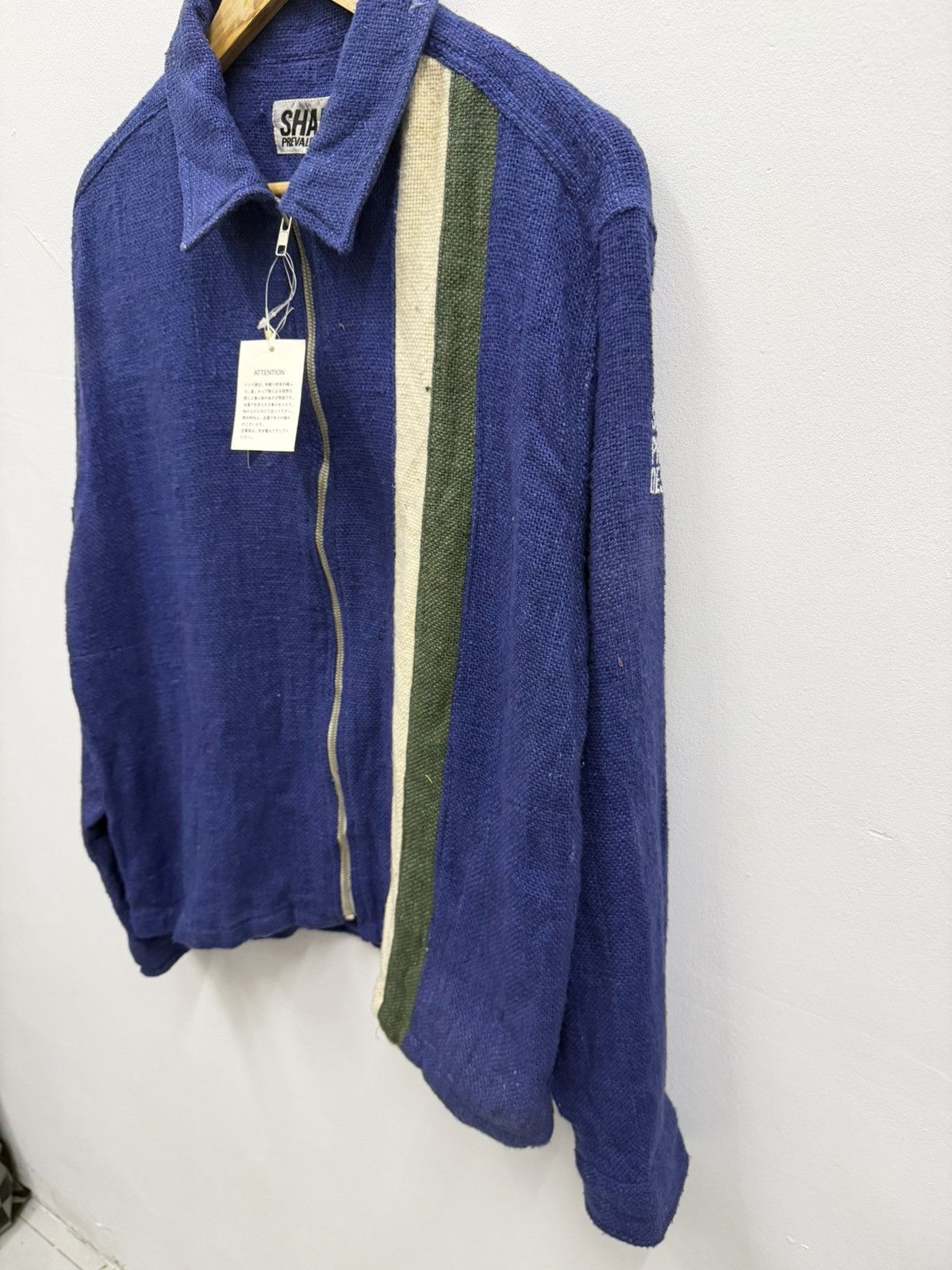Japanese Brand Shades Prevalence Blue Hand Woven Zip Up Jacket Size US M / EU 48-50 / 2 - 8 Thumbnail