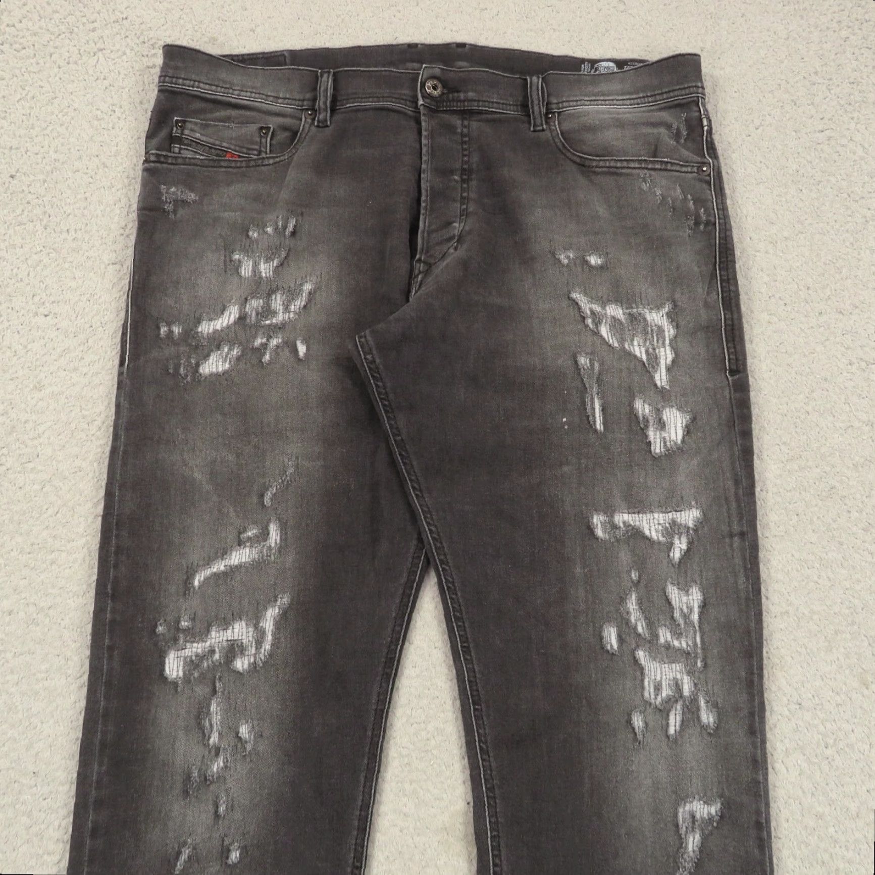 Diesel Diesel Jeans Mens Slim 36x32 Tepphar Stretch Carrot Blue Wash 5-Pocket Denim Distressed Size US 36 / EU 52 - 2 Thumbnail