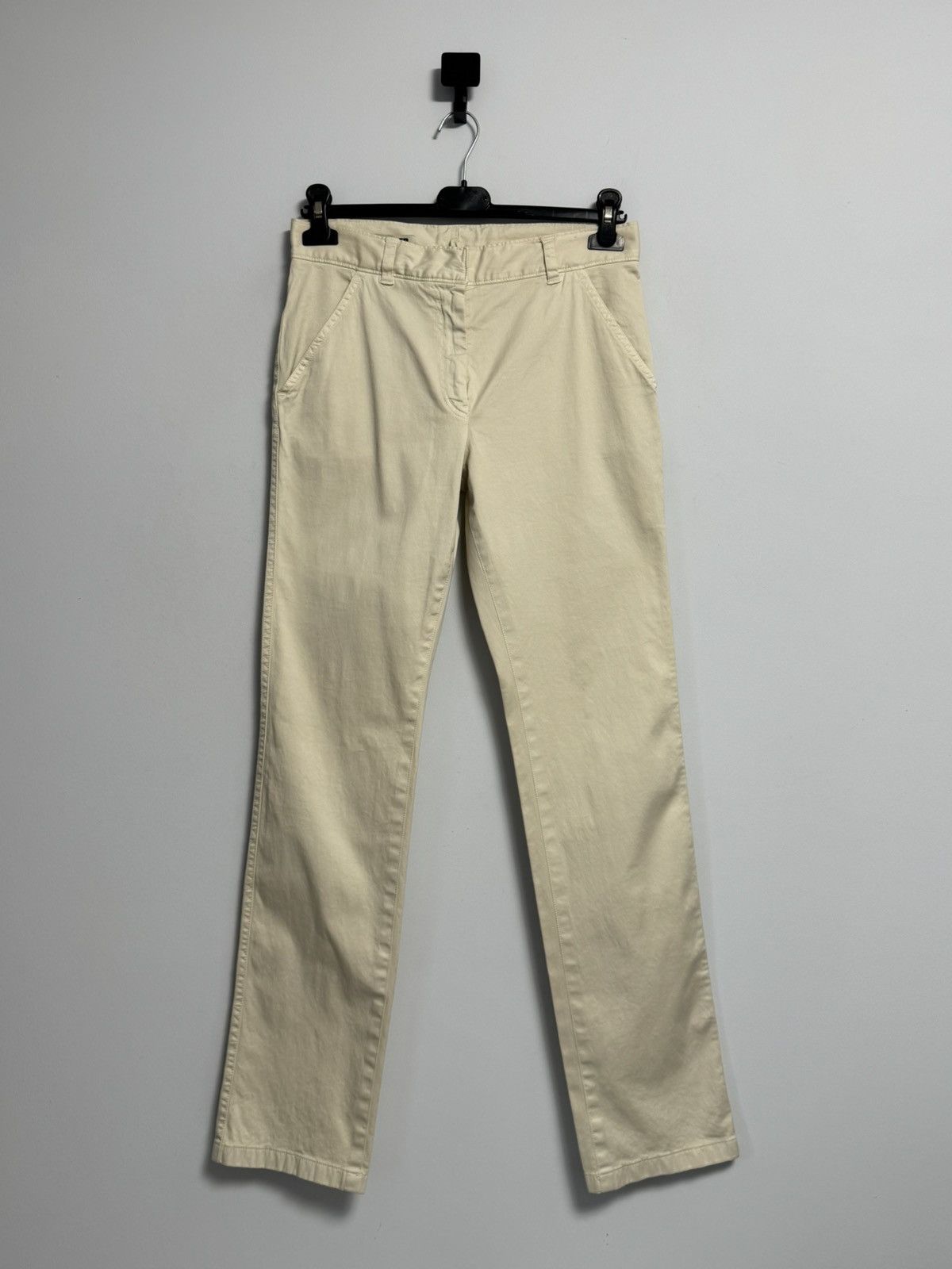 Jil Sander Jil Sander Women’s Pants Beige Luxury Cotton size 36 Size 25" / US 0 / IT 36 - 1 Thumbnail
