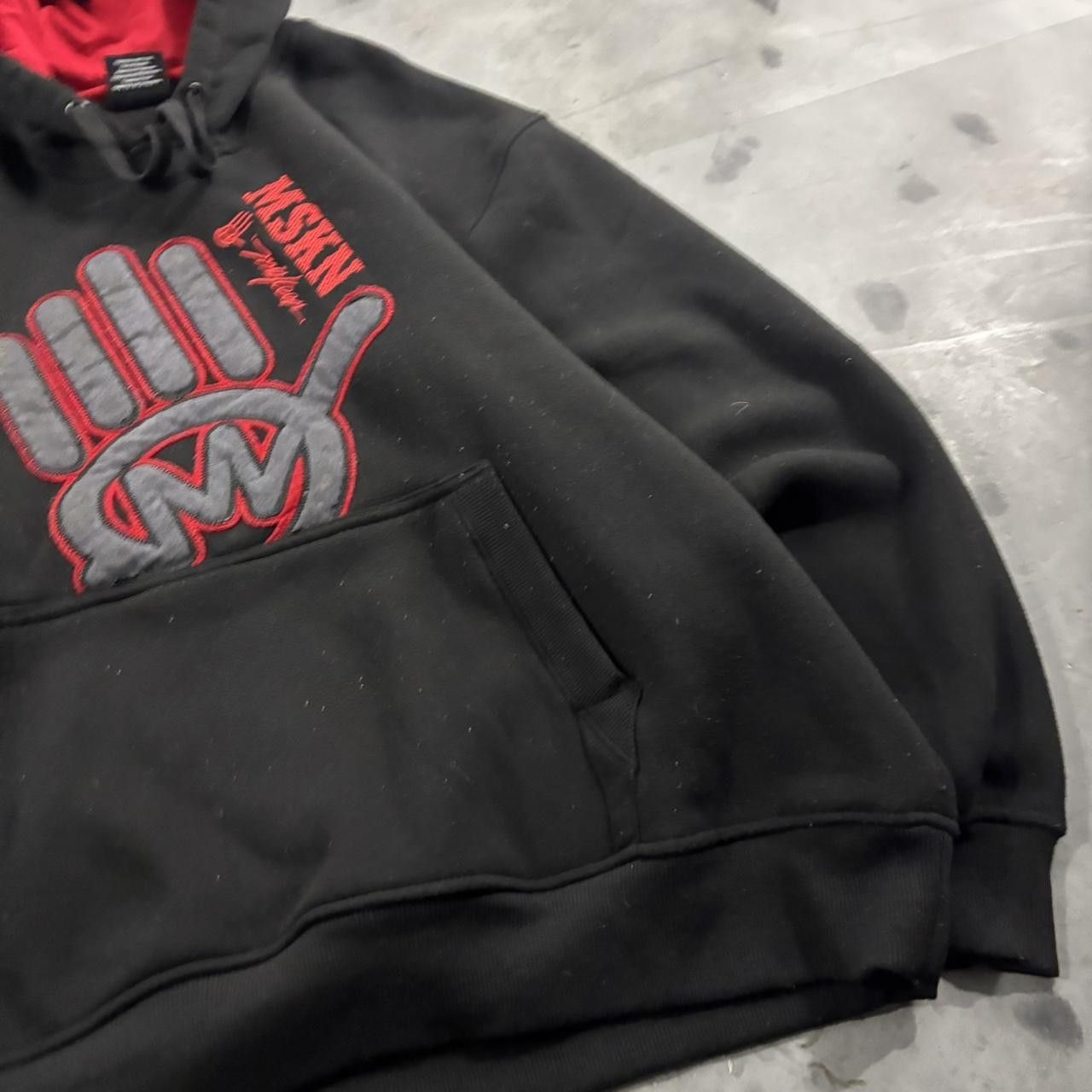 Vintage Crazy Vintage Y2K/2000s Black & Red Miskeen Streetwear Skater Style Hoodie! Size US XXL / EU 58 / 5 - 4 Thumbnail
