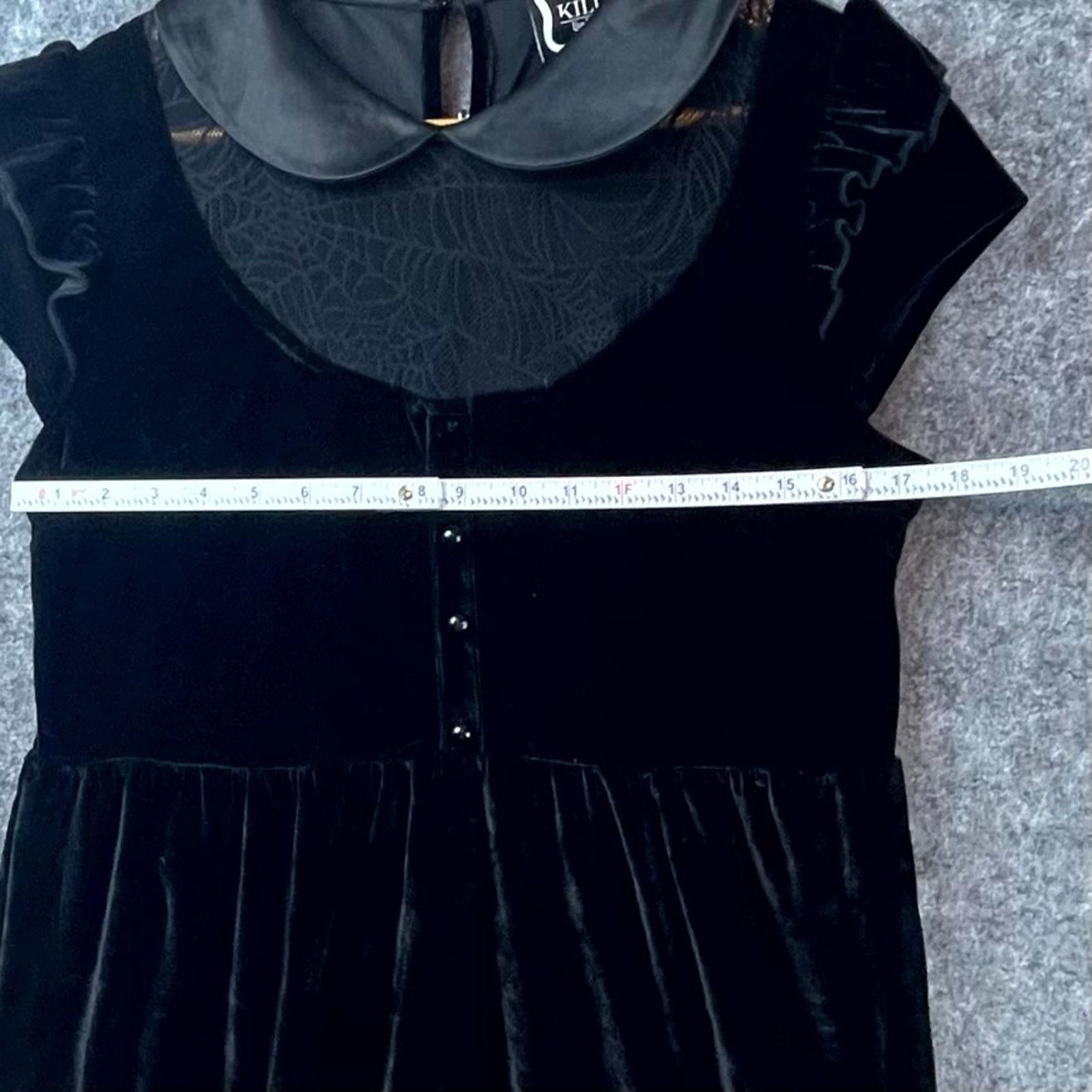 Killstar Killstar Dress Small Black Stretch Velvet Sheer Witchy Goth Size S / US 4 / IT 40 - 5 Thumbnail