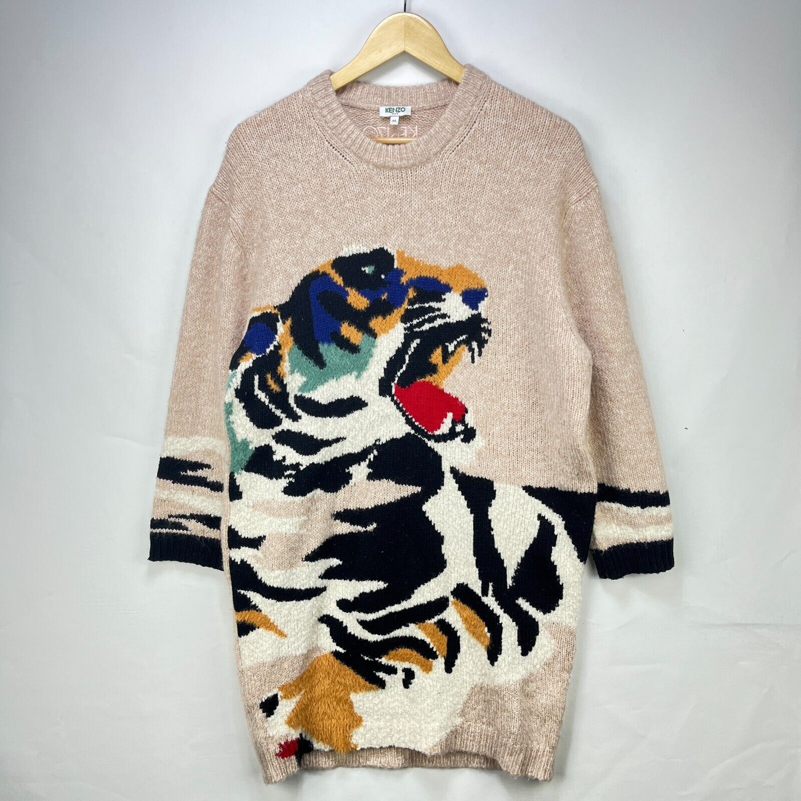Kenzo × Vintage Kenzo Sweater Medium Tiger Knit Jumper Dress Women's Medium Size M / US 6-8 / IT 42-44 - 1 Thumbnail