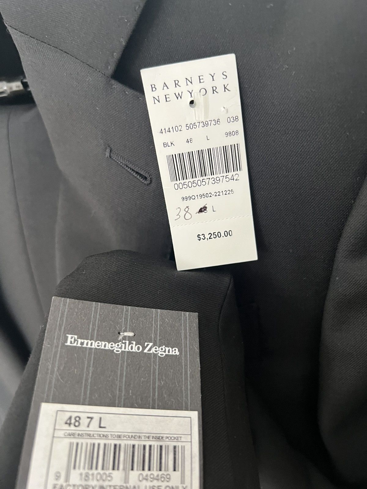 Ermenegildo Zegna Ermenegildo Zegna 38L US / 48L IT Trofeo Black Suit & Pants Size 38L - 5 Thumbnail