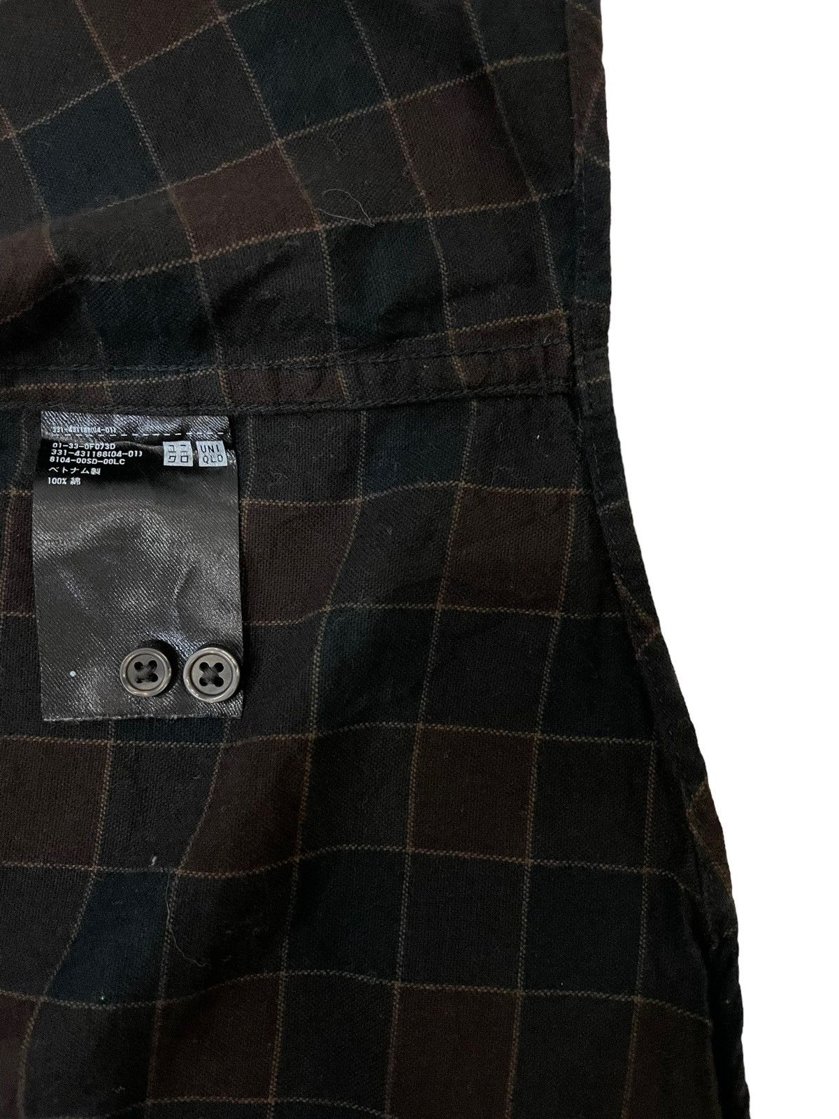 Flannel × Japanese Brand Vintage Uniqlo Travis Scott Style Tartan Plaid Flannel Size US L / EU 52-54 / 3 - 9 Thumbnail