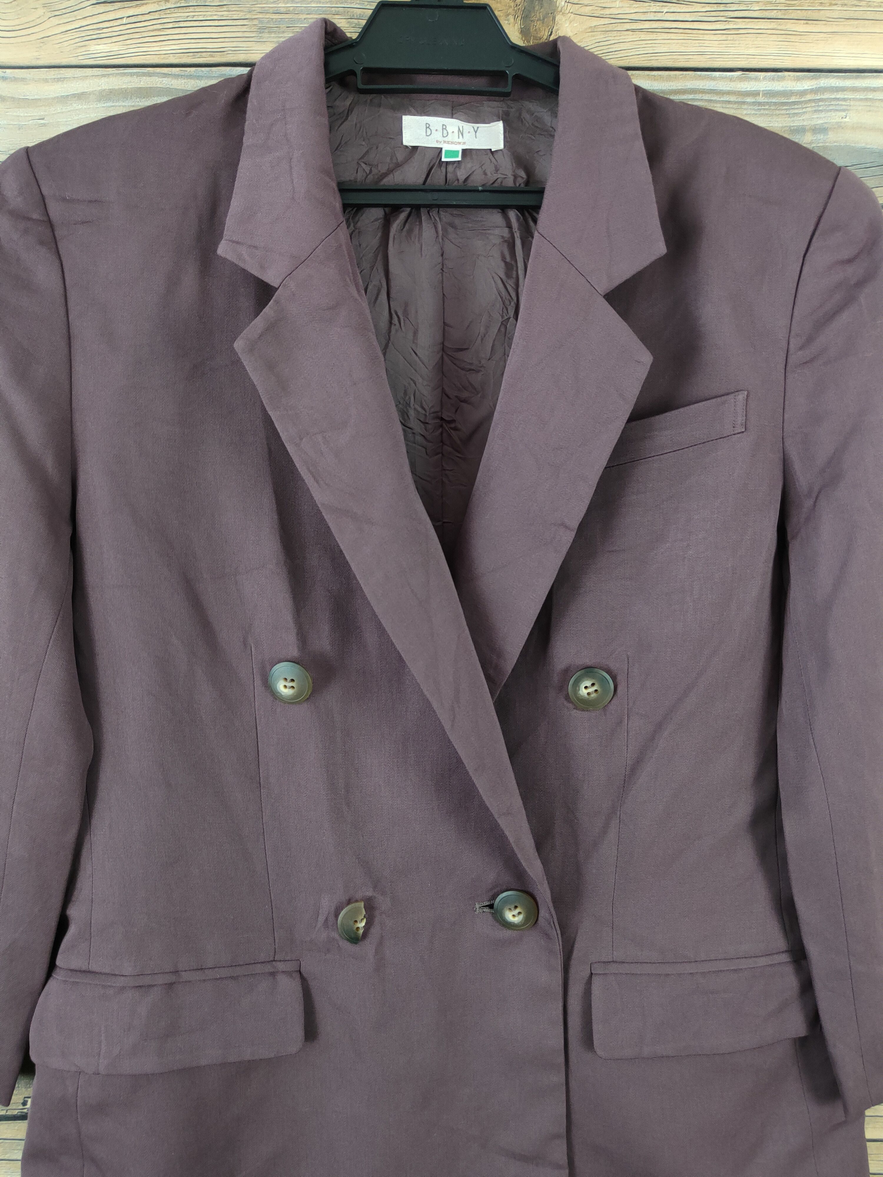 Japanese Brand × Vintage Retro Designer by B.B.N.Y Purple Blazers Size M / US 6-8 / IT 42-44 - 2 Thumbnail