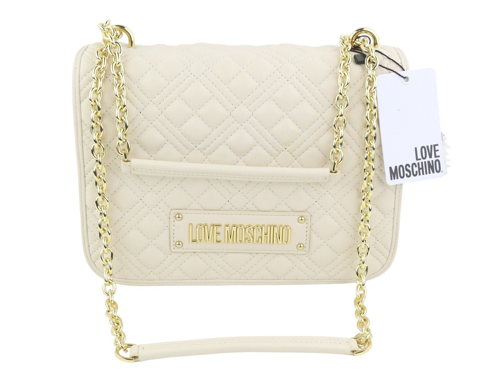 Love Moschino BORSA QUILTED PU AVORIO OS Beige Crossbody 87742 Size ONE SIZE - 2 Thumbnail