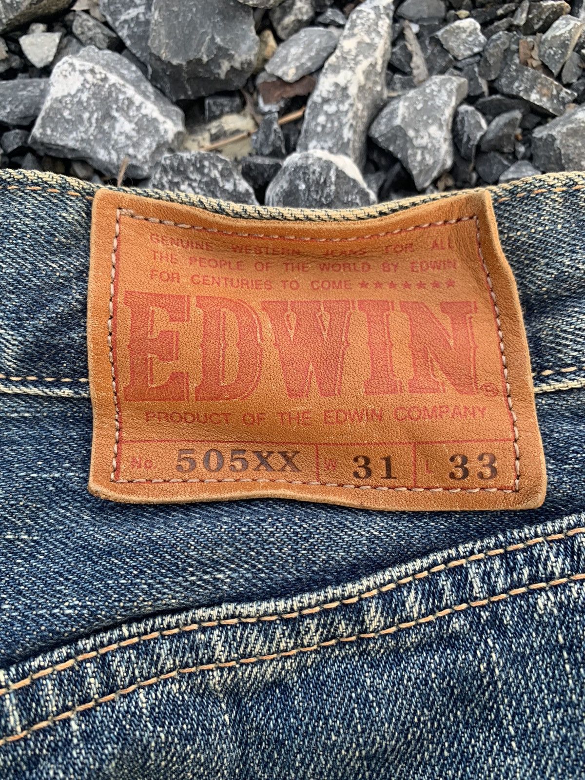 Kapital VINTAGE EDWIN 505XX SELVEDGE RUSTY JAPANESE DISTRESSED DENIM Size US 31 - 10 Thumbnail