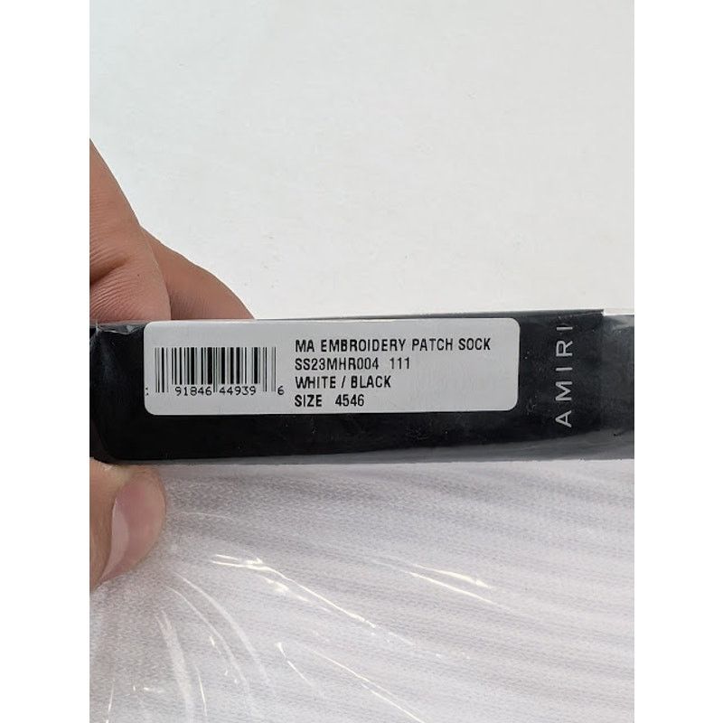 Amiri o1rshd1 Q:3 / Size: 45/46 / MA Embroidery Socks White/Black Size ONE SIZE - 13 Thumbnail