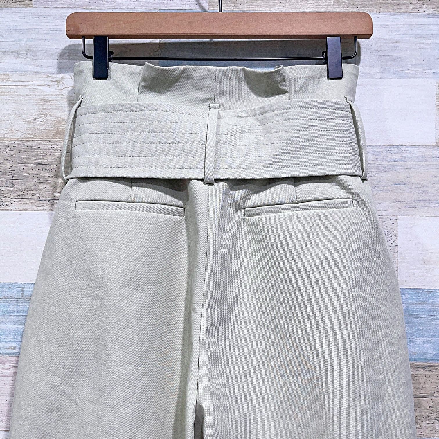 Iro IRO Ritokie High Waist Ankle Paperbag Trousers Green FR 36 4 Size 27" / US 4 / IT 40 - 4 Thumbnail