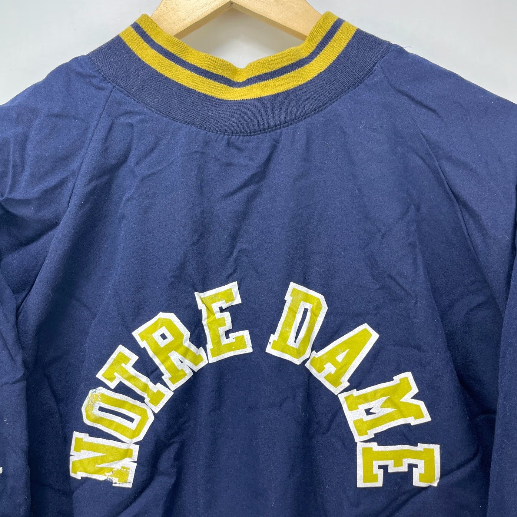 Reebok VINTAGE Notre Dame University Fighting Irish Reebok Pullover Jacket Small Windbreaker Jacket Mens Blue 90s Size US S / EU 44-46 / 1 - 4 Thumbnail