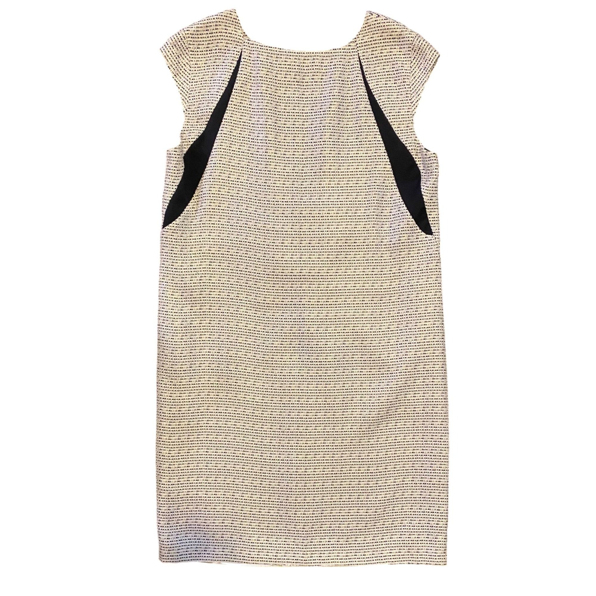 Jil Sander $1280 Jil Sander 42 US 10 Wool Tweed Shift Dress Midi White Size L / US 10 / IT 46 - 2 Thumbnail