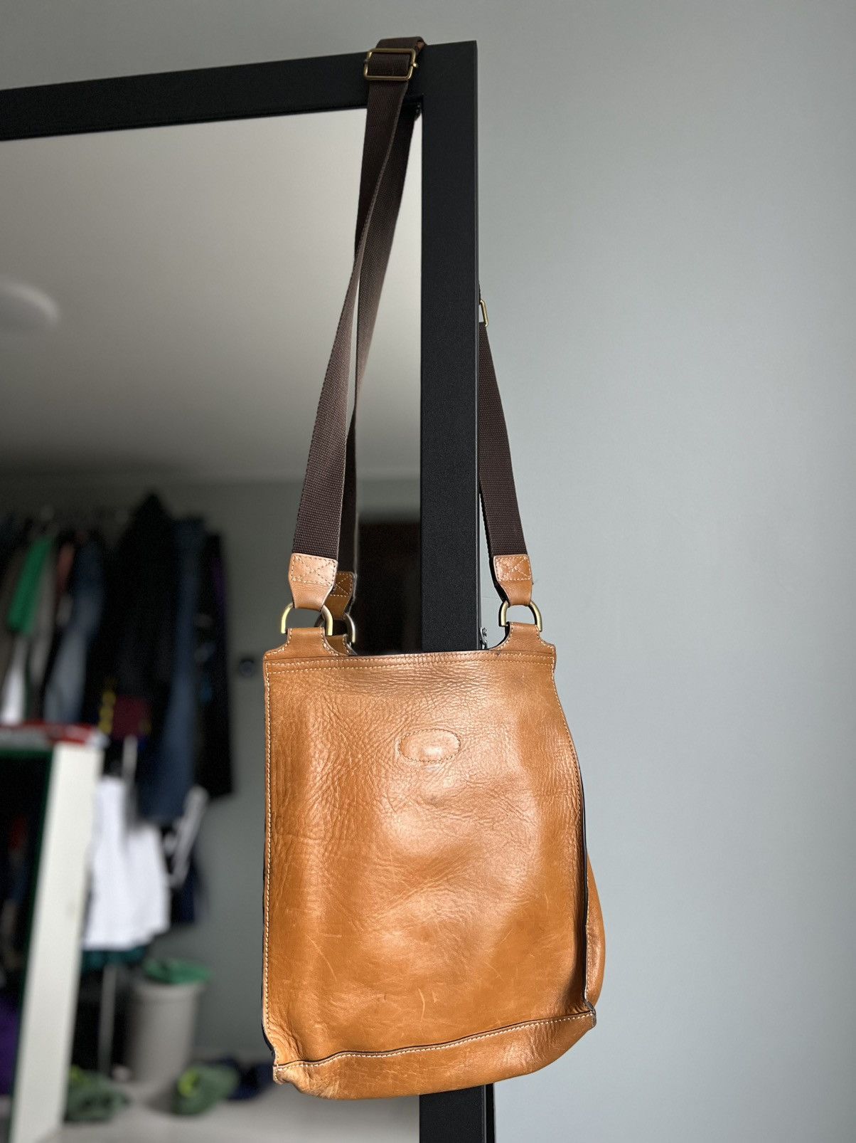 Mulberry Mulberry Genuine Antony Oak Tan Leather Cross Body Handbag Size ONE SIZE - 8 Thumbnail