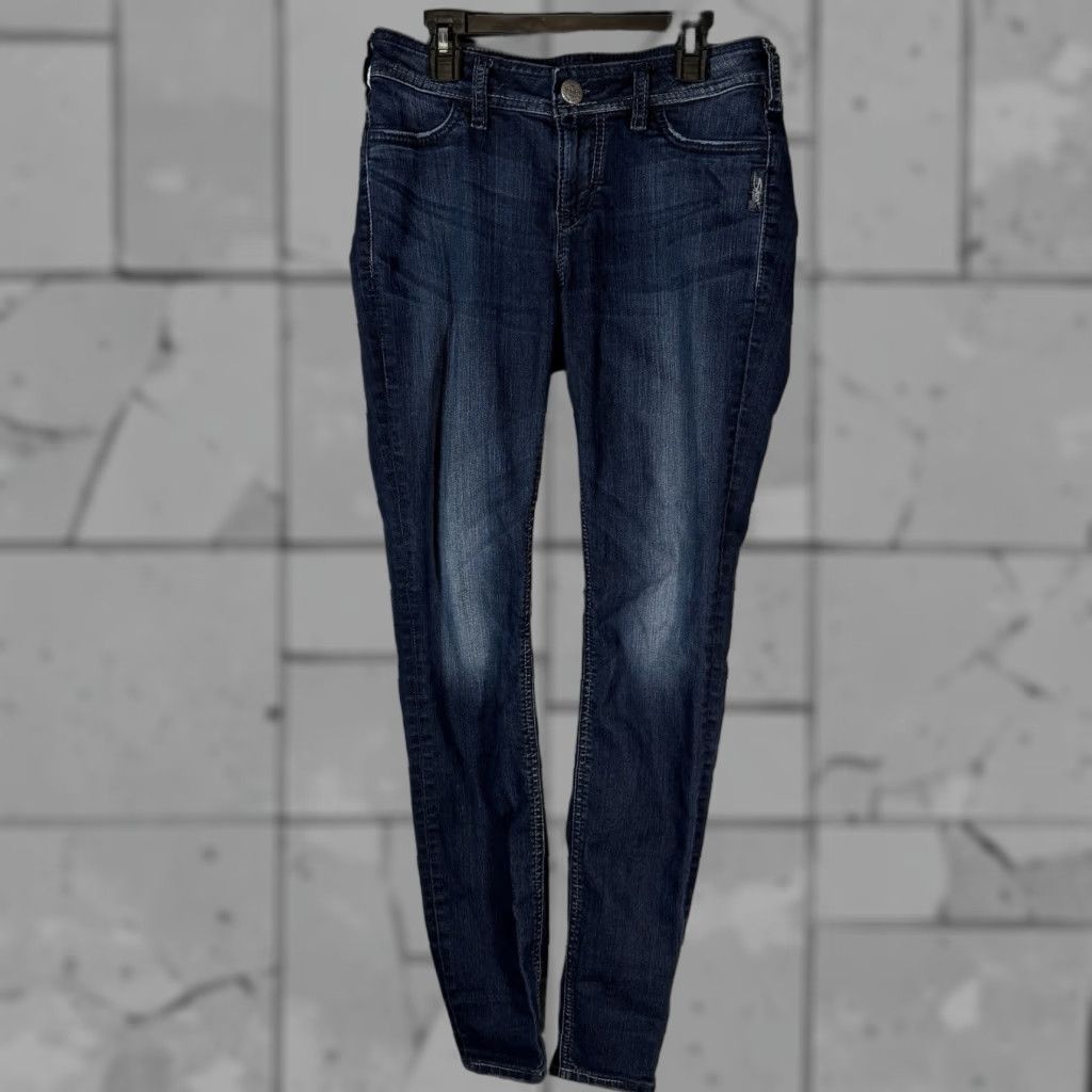 Silver Jeans Co. SILVER JEANS Suki Jogging Jeans Blue Womens Size 27x31 Metal Theme Size 27" / US 4 / IT 40 - 1 Thumbnail